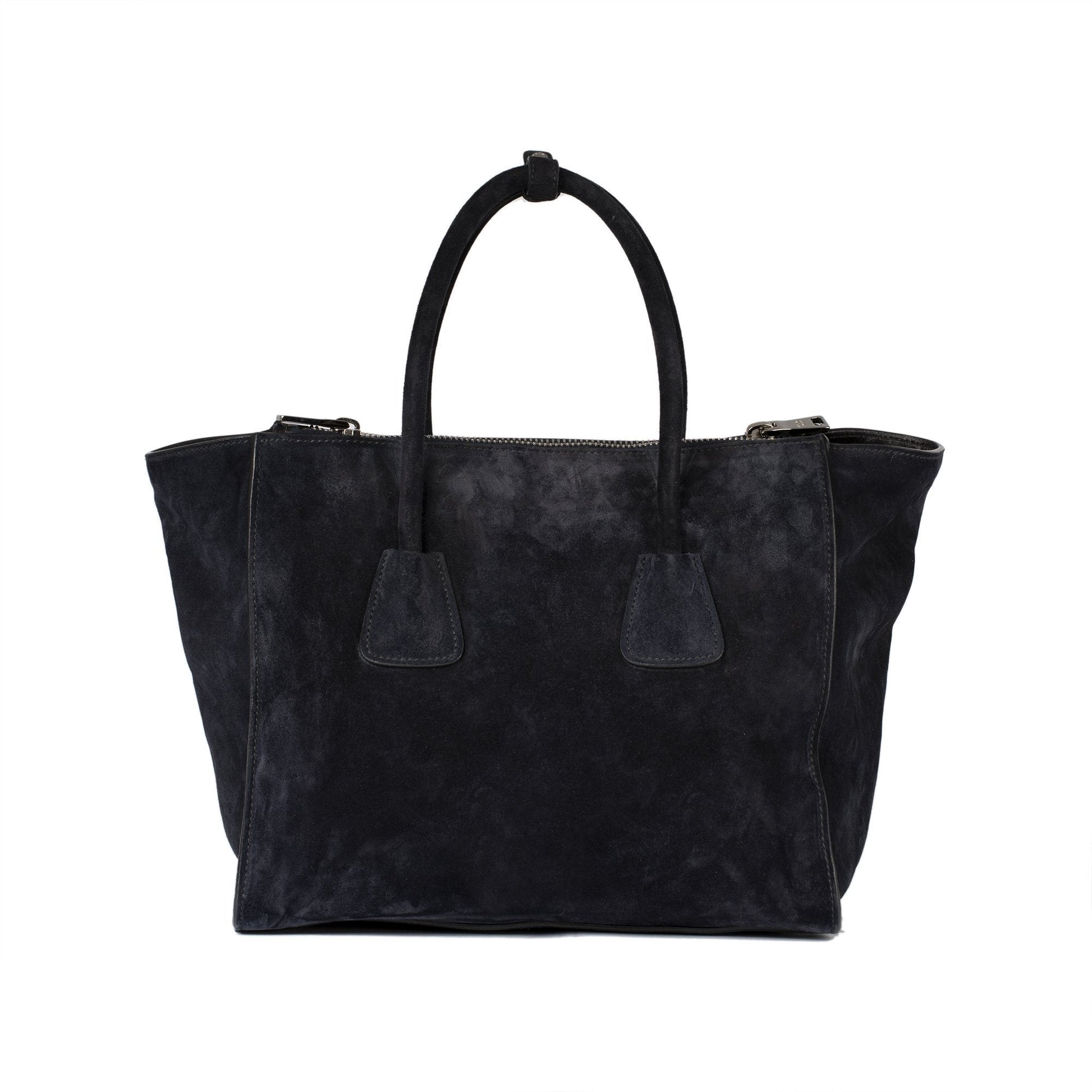 Prada Suede Twin Pocket Tote
