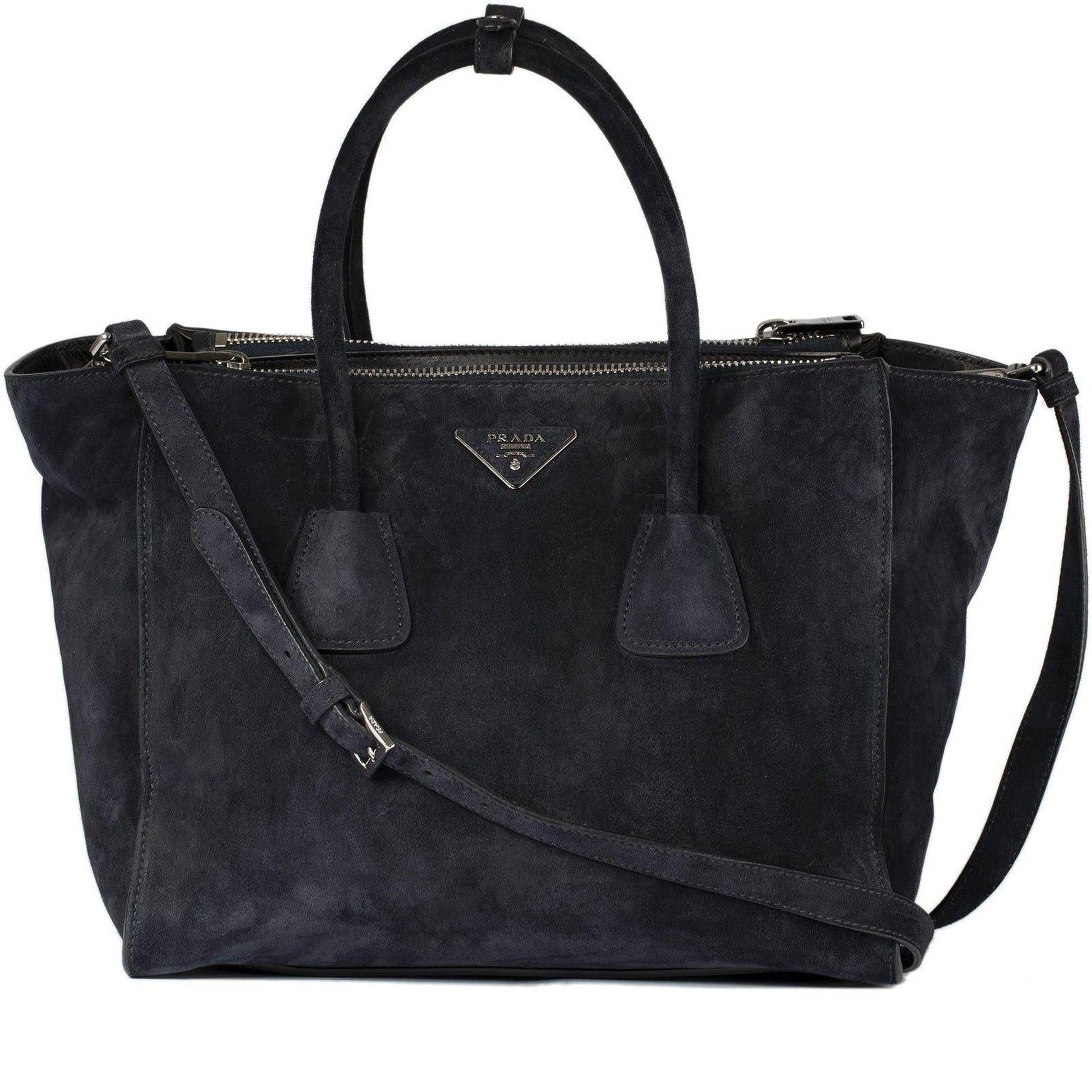 Prada Suede Twin Pocket Tote