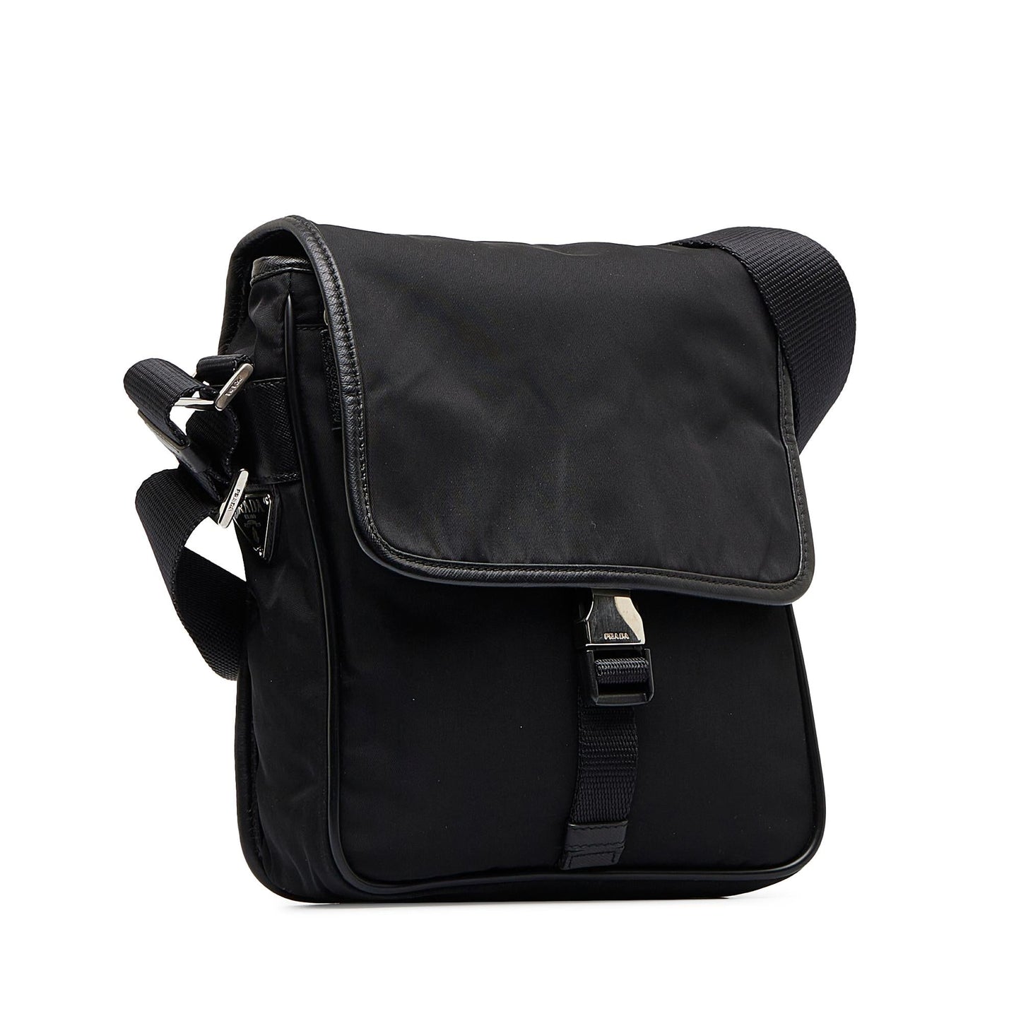 Prada Tessuto Buckle Messenger Bag (SHG-OmV90p)