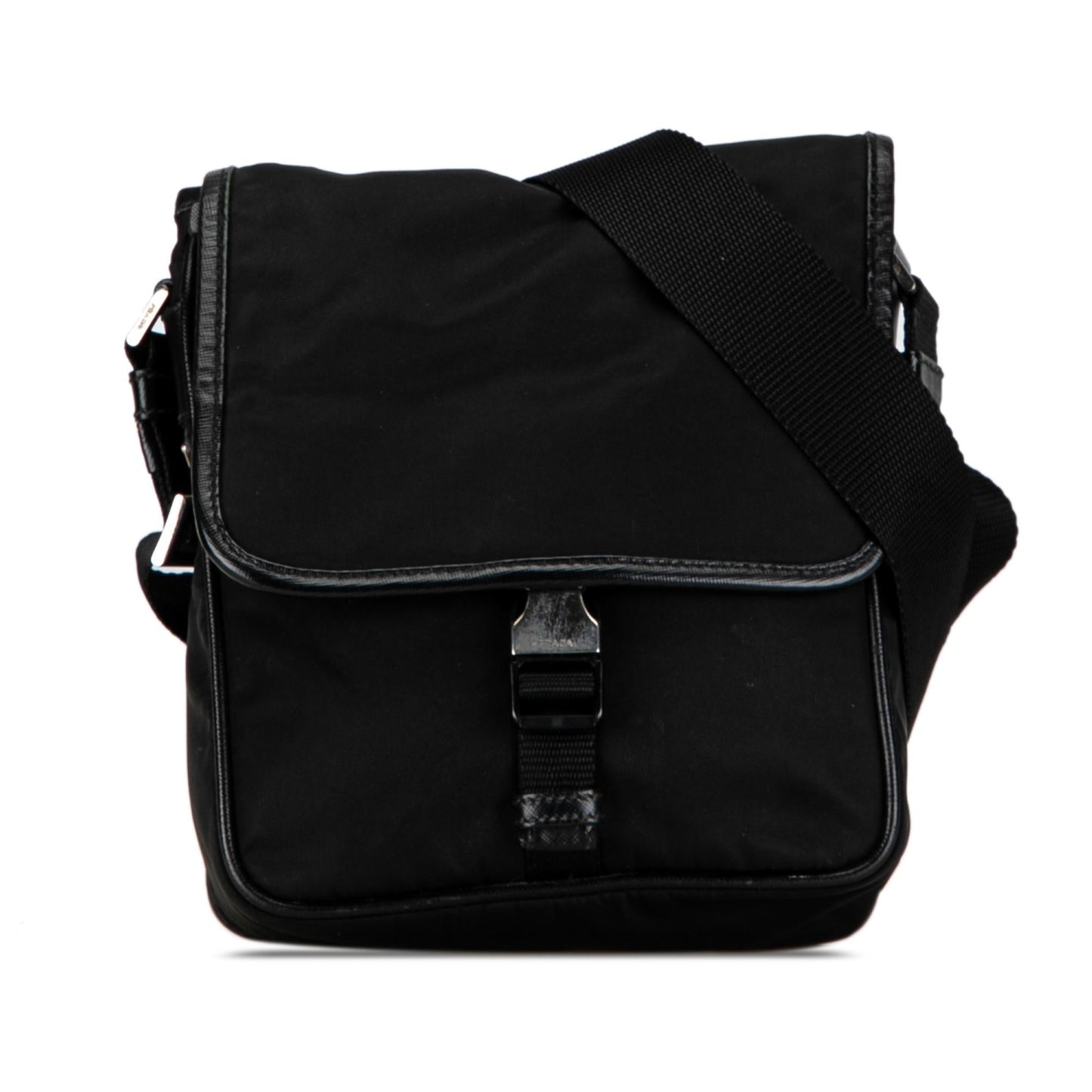Prada Tessuto Buckle Messenger Bag