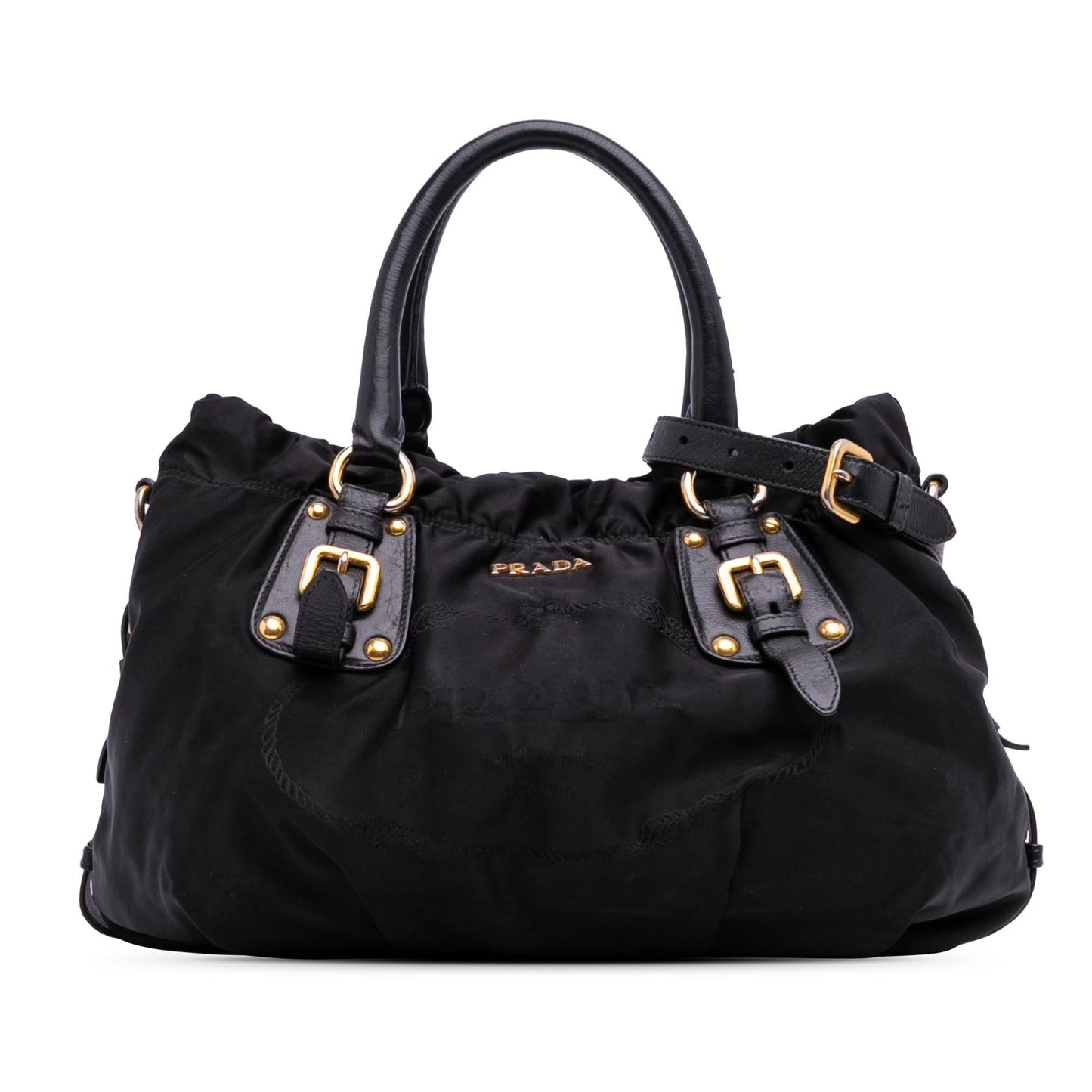 Prada Tessuto Canapa Logo Satchel