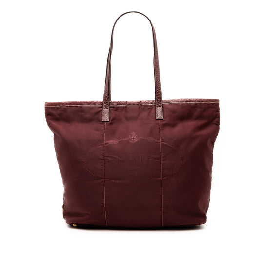 Prada Tessuto Canapa Logo Tote
