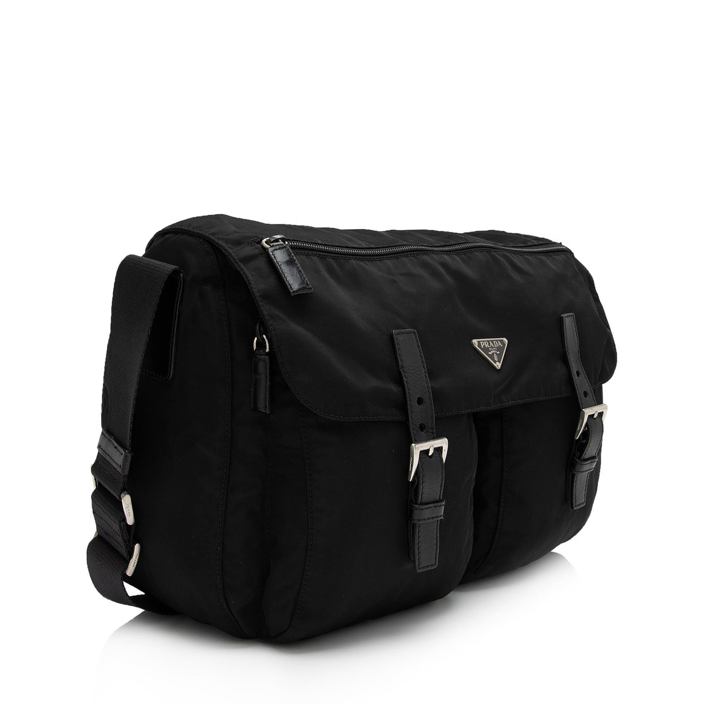 Prada Tessuto Double Pocket Large Messenger Bag (SHF-gRRU2R)
