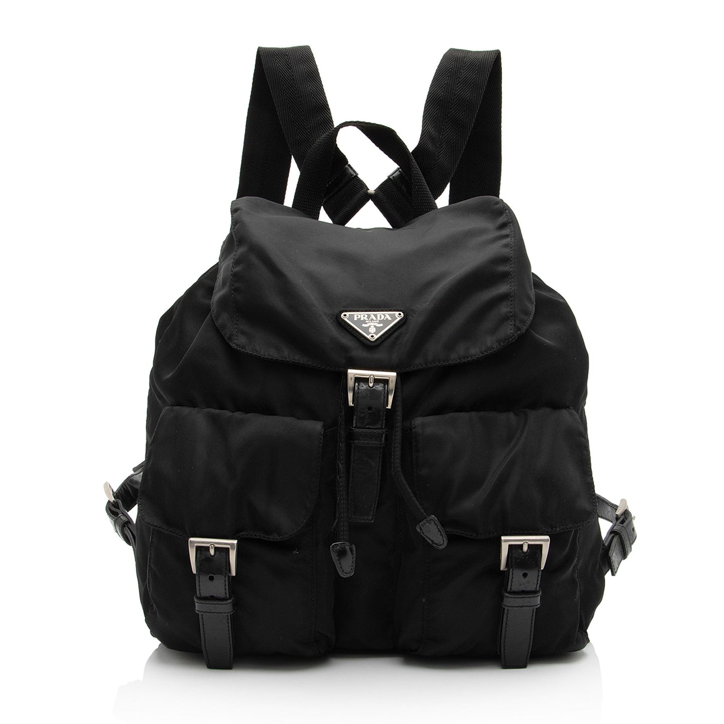 Prada Tessuto Double Pocket Medium Backpack (SHF-IvHeZr)