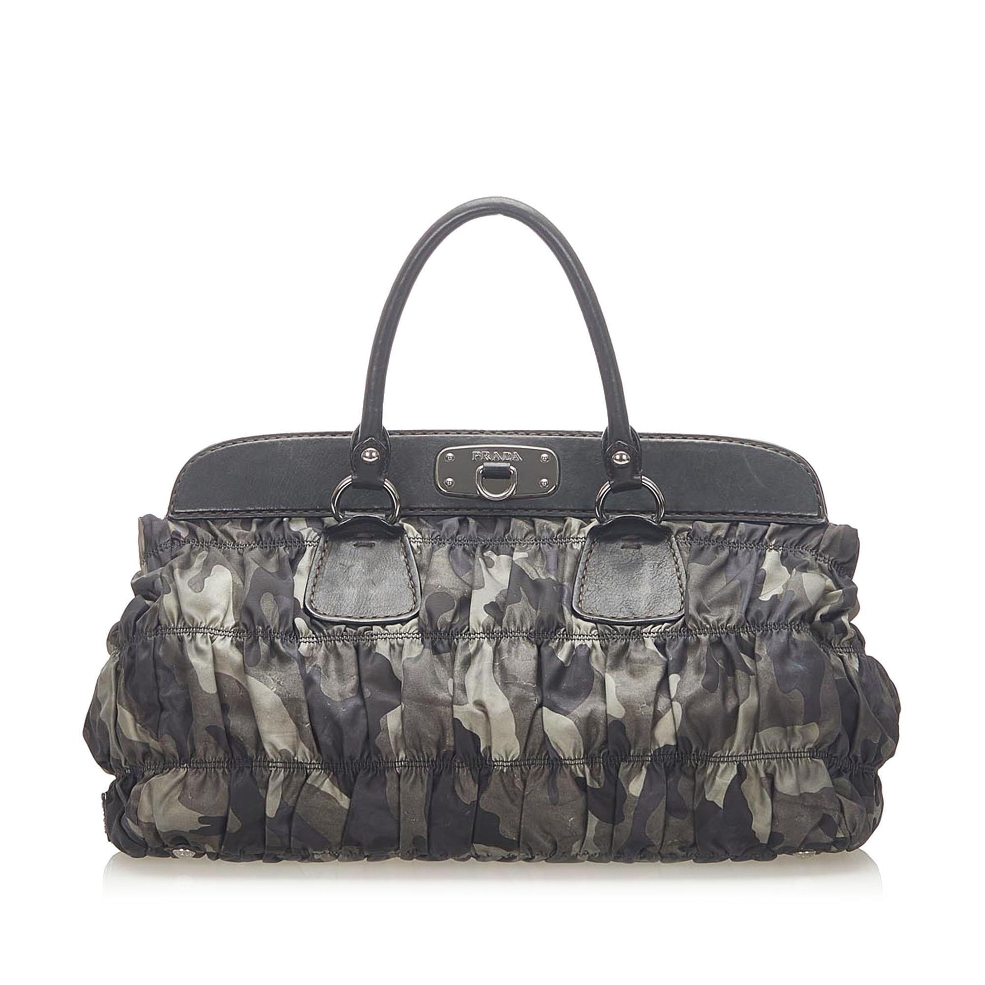 Prada Tessuto Gaufre Camouflage Tote Bag ( )