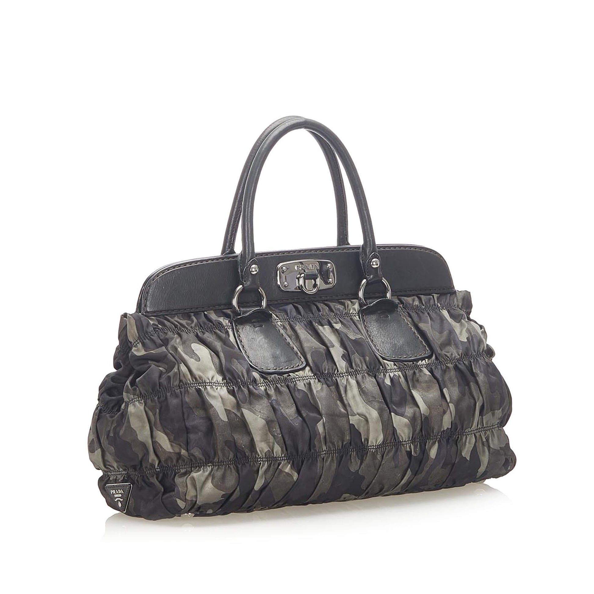 Prada Tessuto Gaufre Camouflage Tote Bag ( )