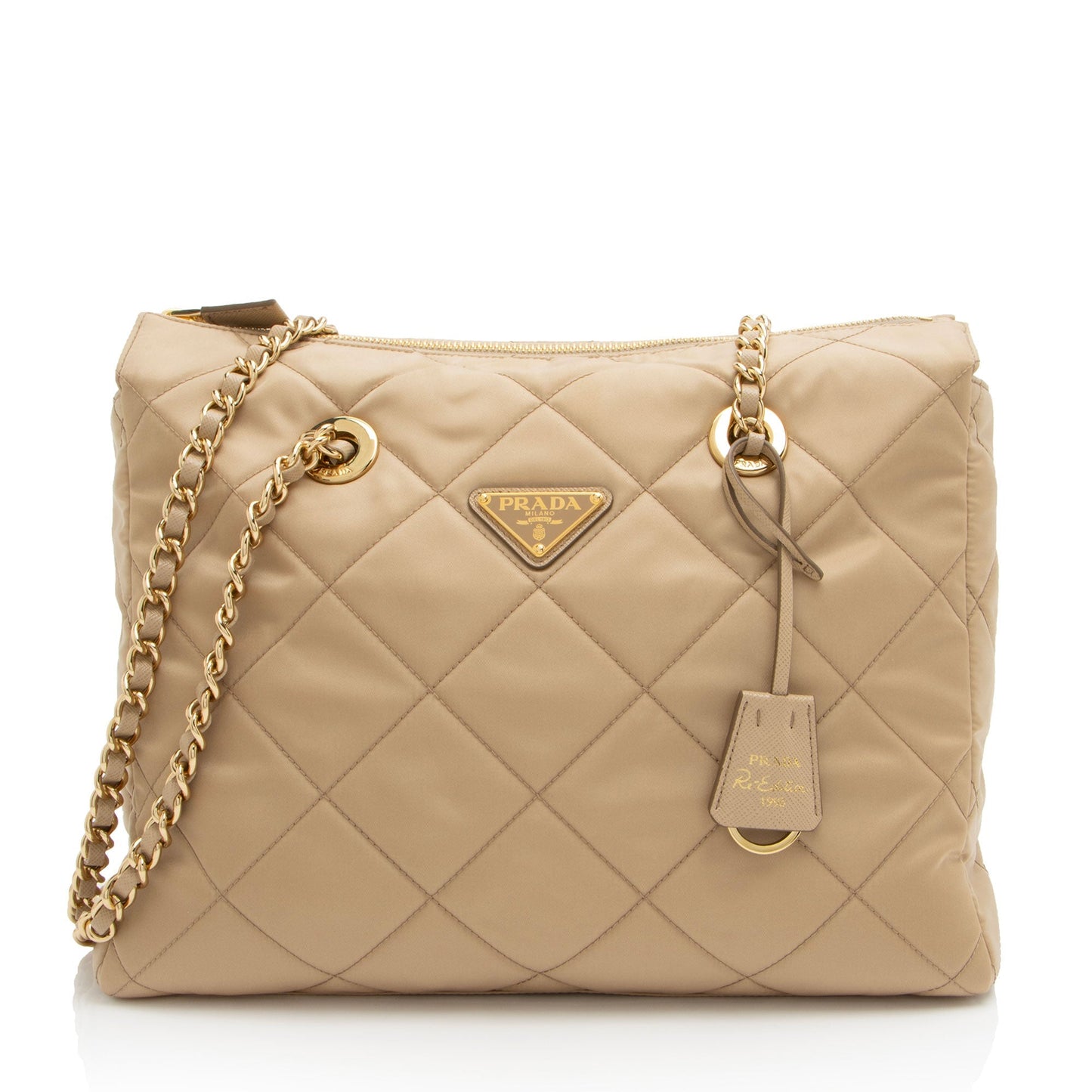Prada Tessuto Impunturato Re-Edition 1995 Chain Medium Shoulder Bag