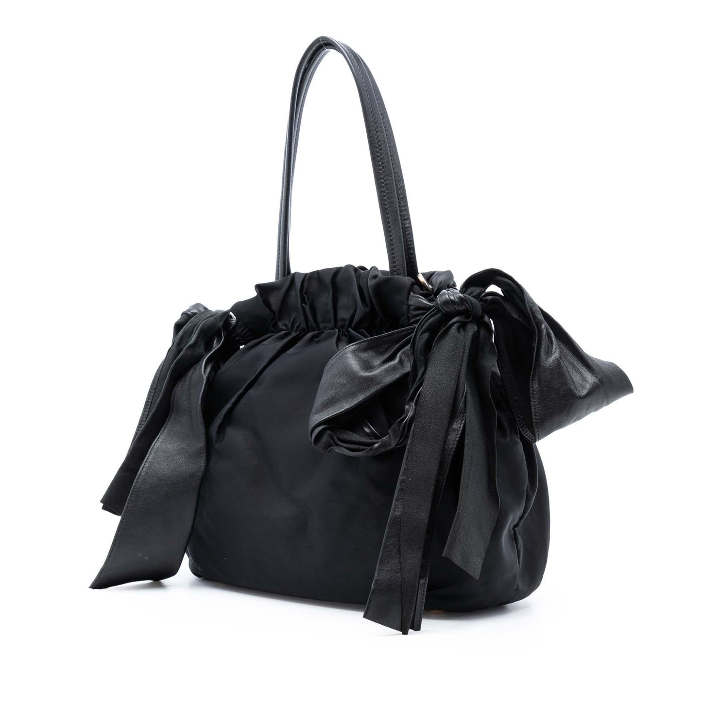 Prada Tessuto Logo Bow Satchel