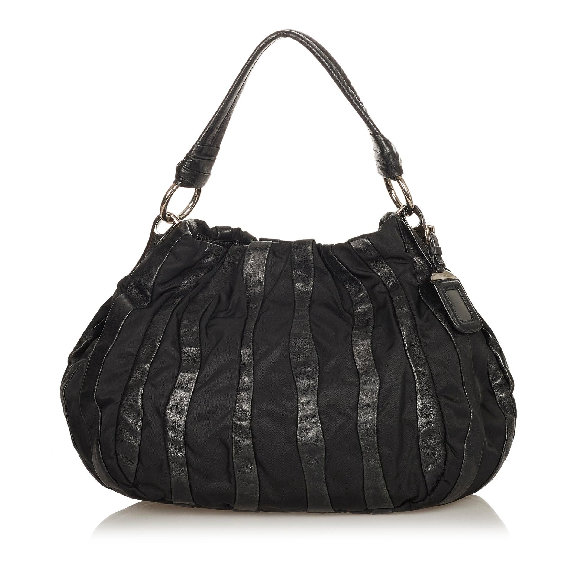 Prada Tessuto Nappa Waves Hobo Bag (SHG-24967)