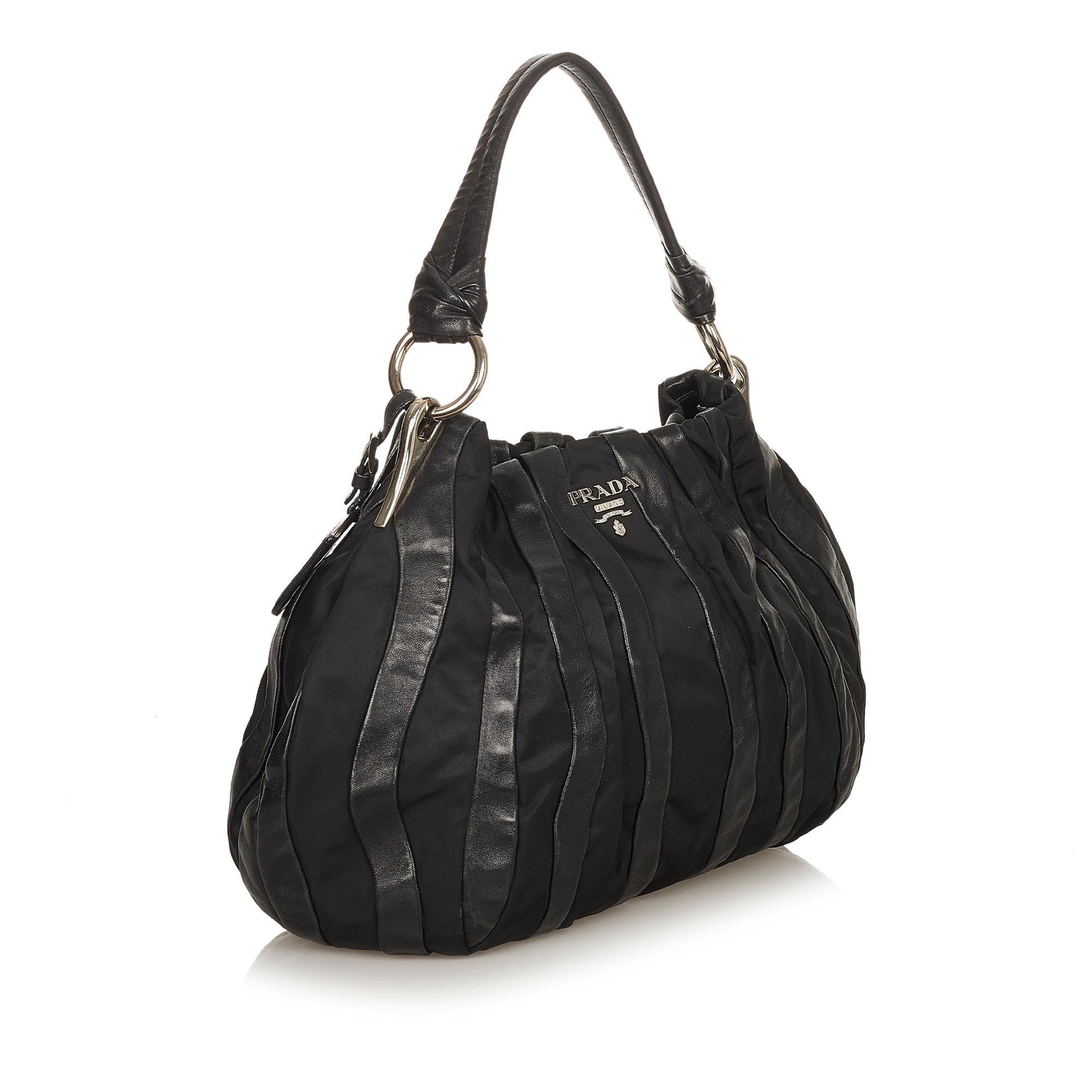 Prada Tessuto Nappa Waves Hobo Bag (SHG-24967)