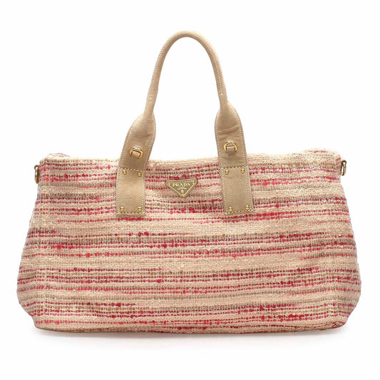Prada Tweed Tote Bag ( )