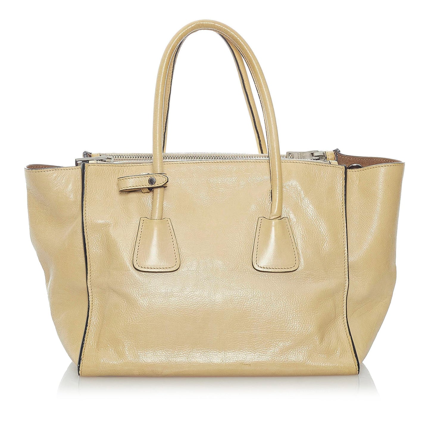 Prada Twin Pocket Leather Handbag (SHG-32969)