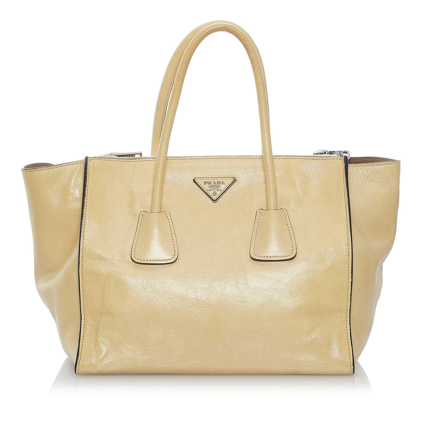 Prada Twin Pocket Leather Handbag (SHG-32969)