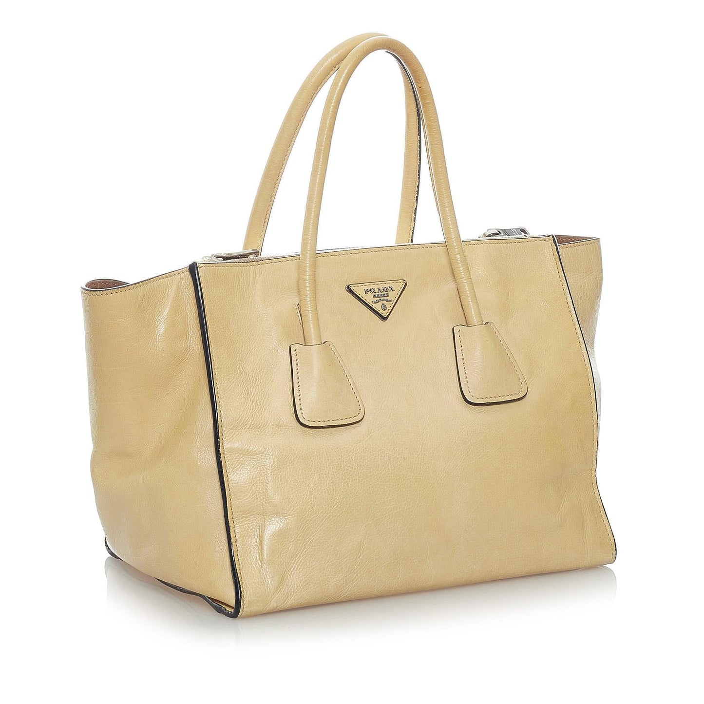 Prada Twin Pocket Leather Handbag (SHG-32969)