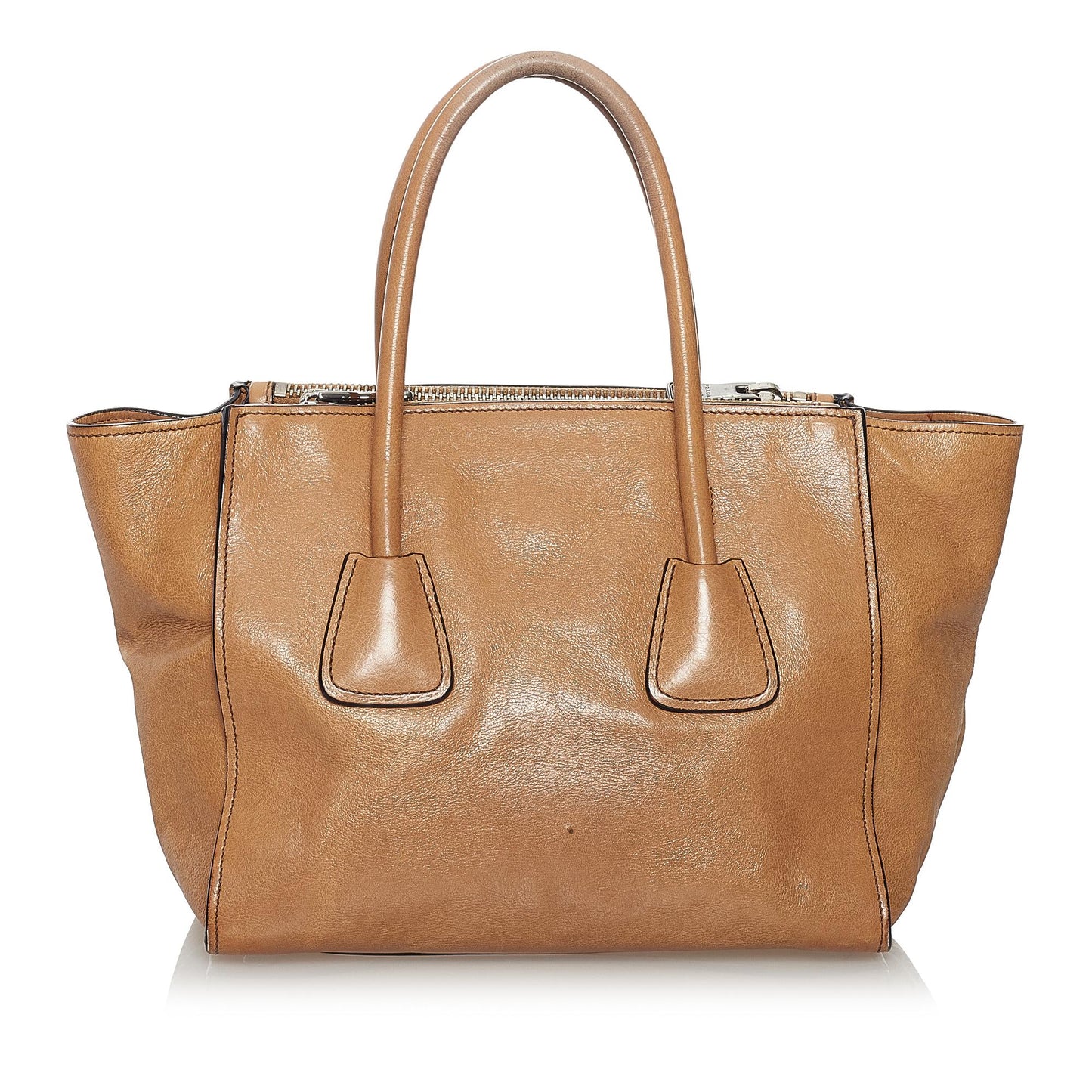 Prada Twin Pocket Leather Satchel (SHG-33254)