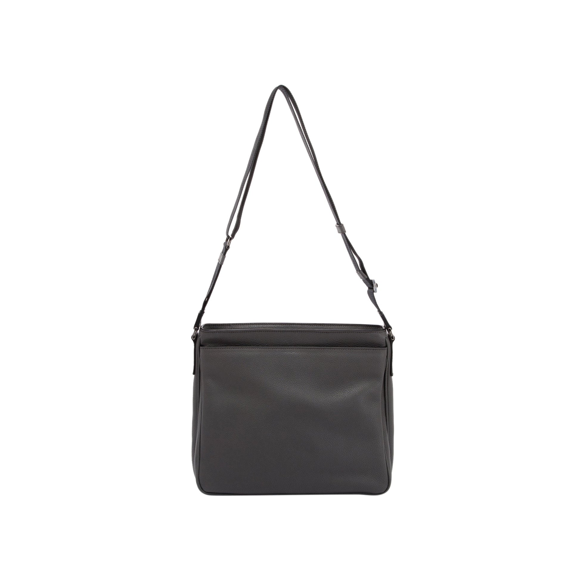 Prada Vitello Daino Front Pocket Zip Messenger Bag