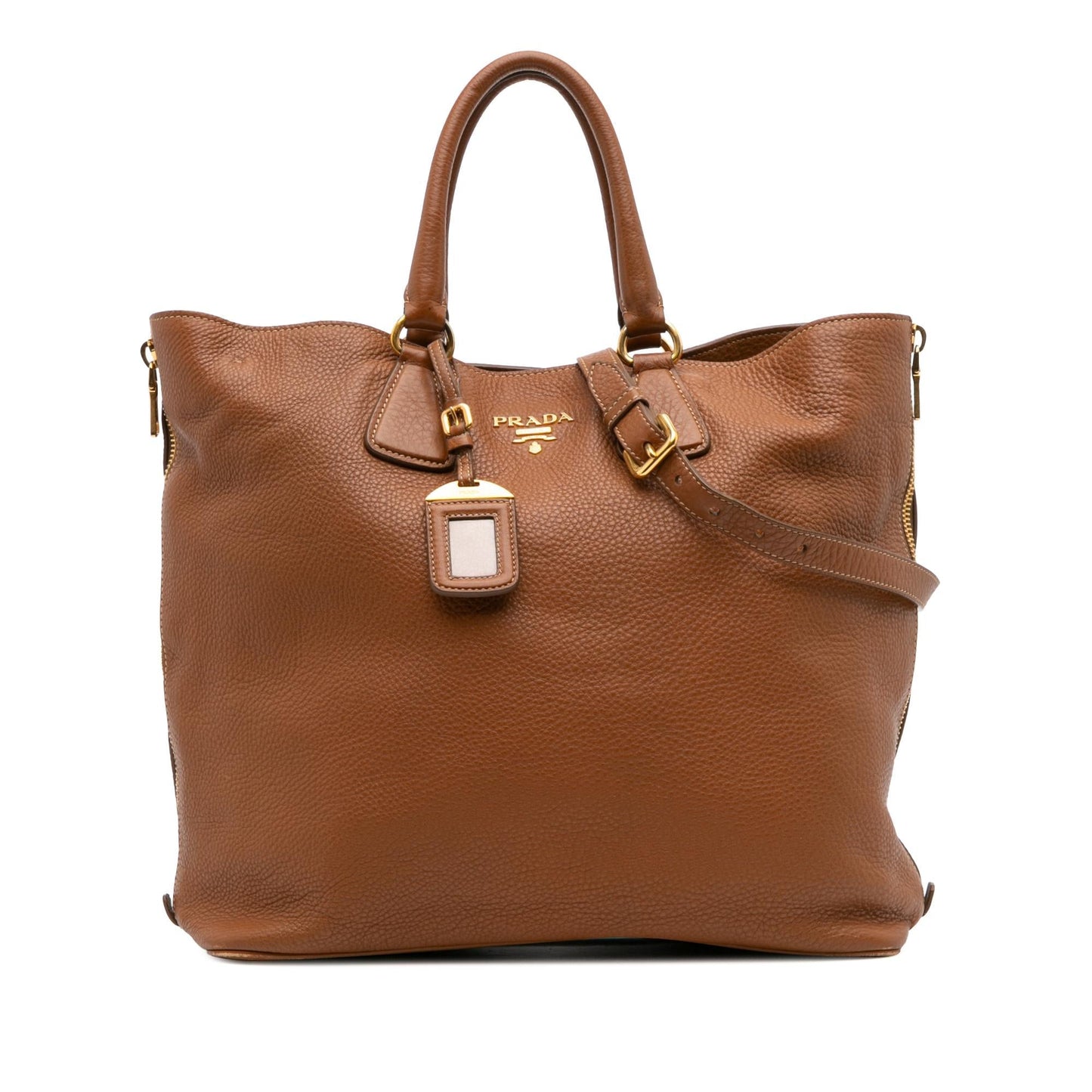 Prada Vitello Daino Open Convertible Tote