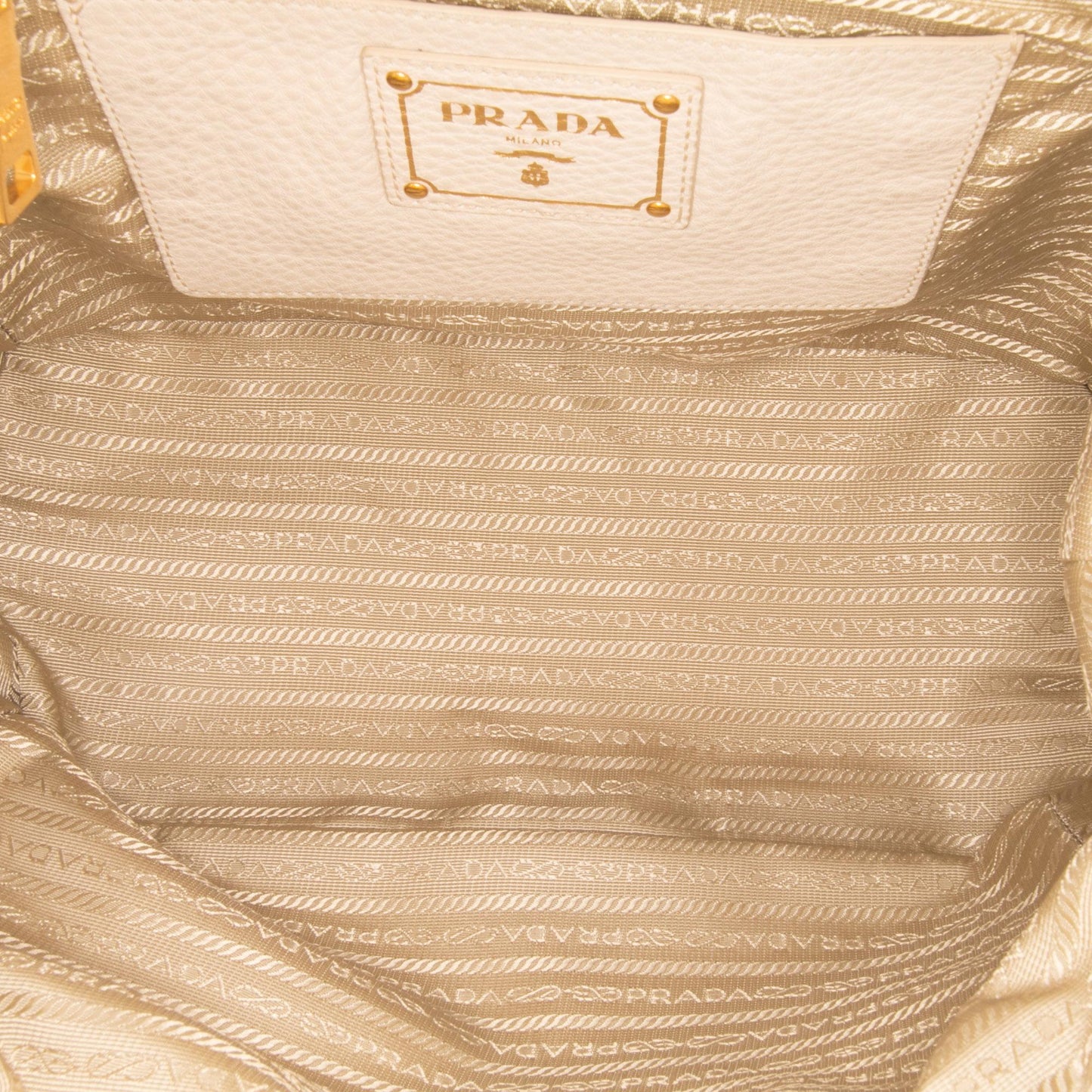 Prada Vitello Daino Side Pocket Convertible Tote