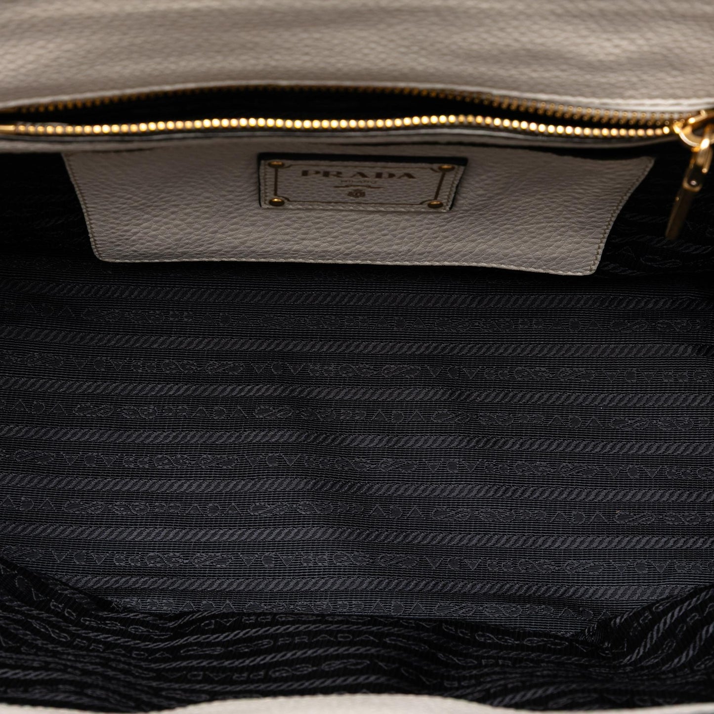 Prada Vitello Daino Sound Lock Satchel