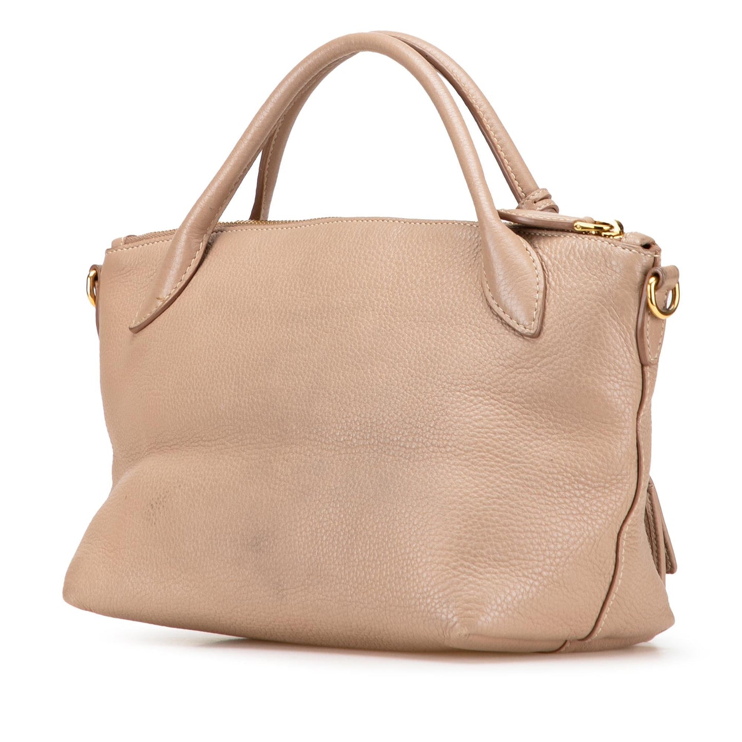 Prada Vitello Daino Zip Top Satchel