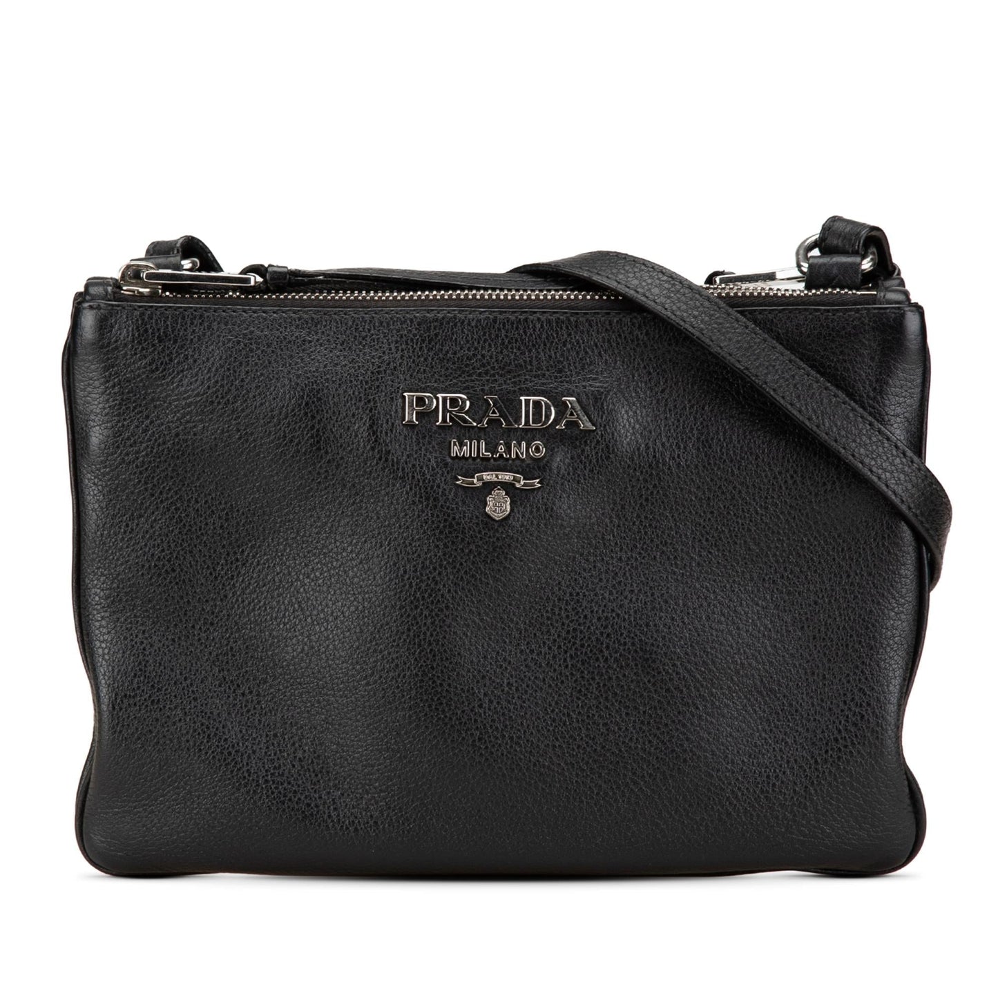 Prada Vitello Phenix Double Zip Crossbody