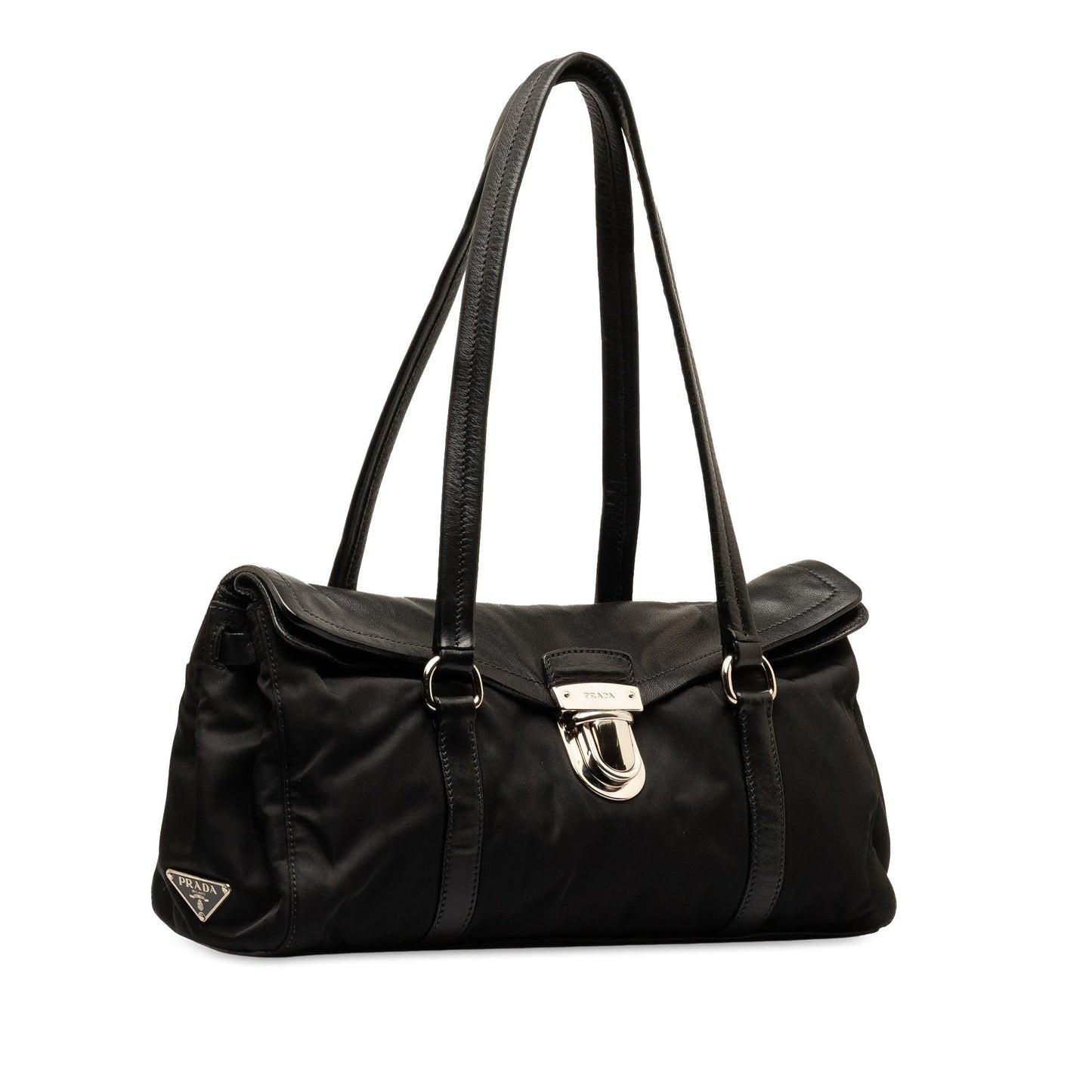 Prada Vitello and Tessuto Easy Shoulder Bag (SHG-7427DV)