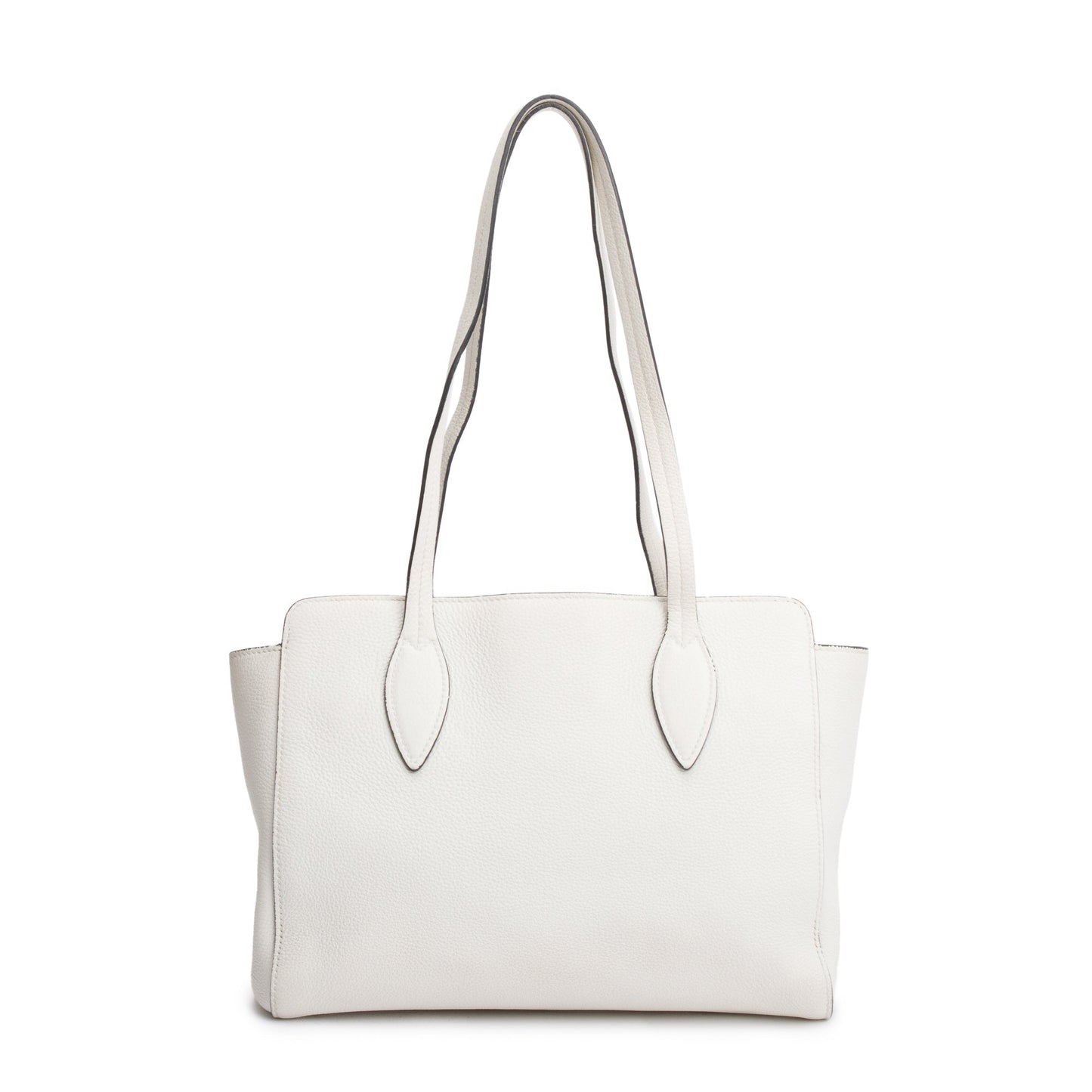 Prada White Vitello Phenix Shopping Tote