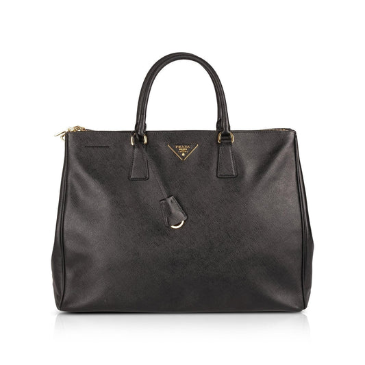 Prada XL Saffiano Lux Double Zip Tote