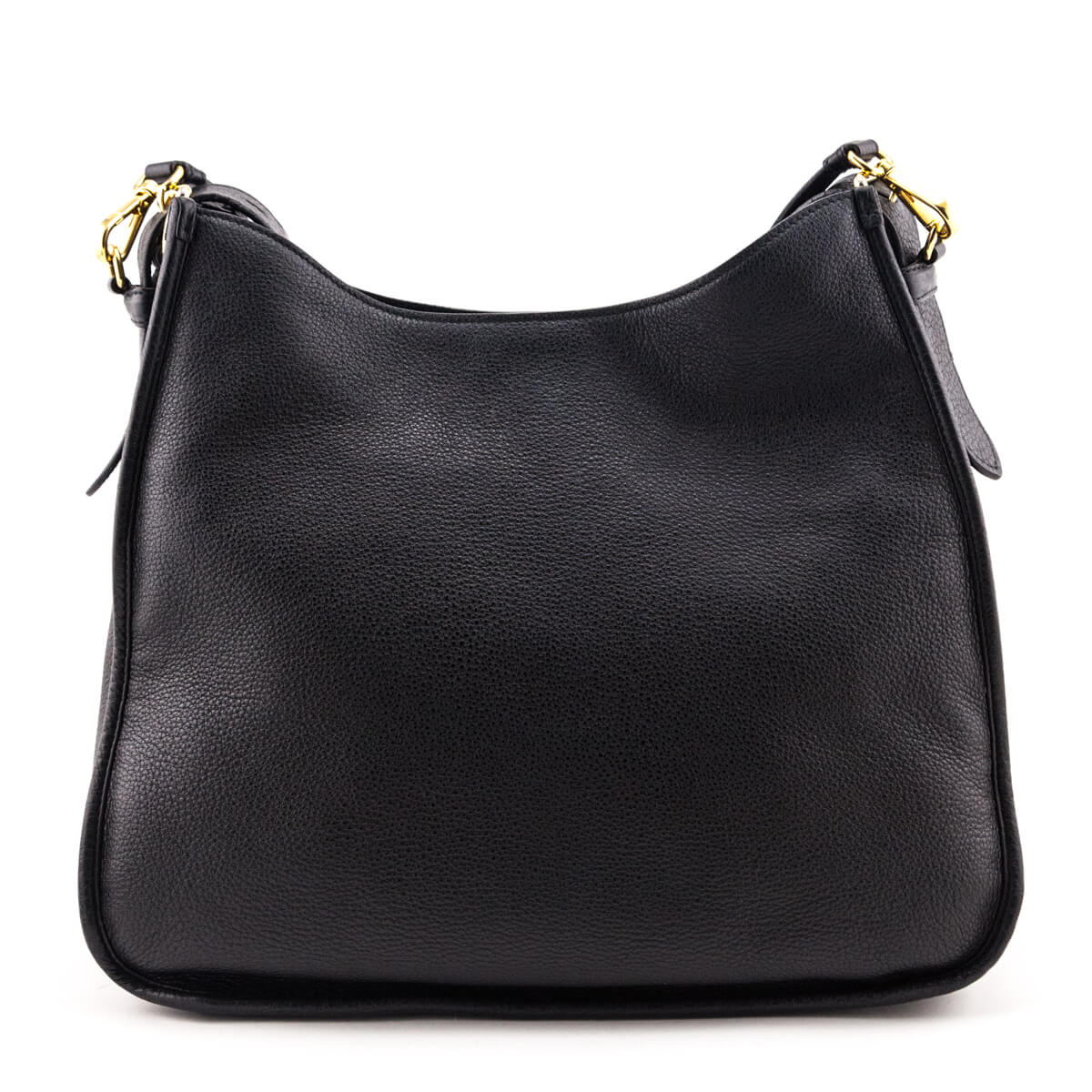 Prada Black Vitello Daino Hobo