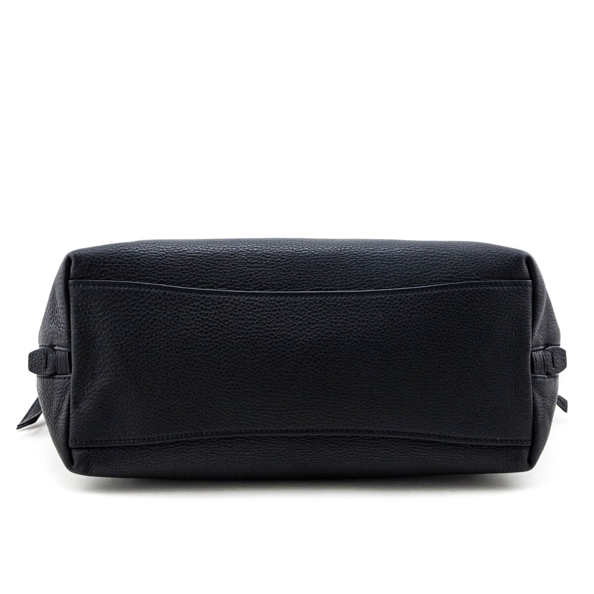 Prada Black Vitello Phenix Side Zip Shopping Tote
