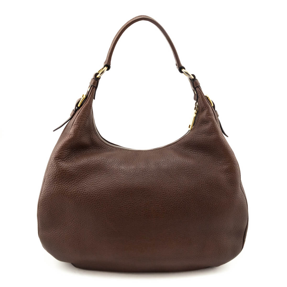 Prada Brown Vitello Daino Hobo