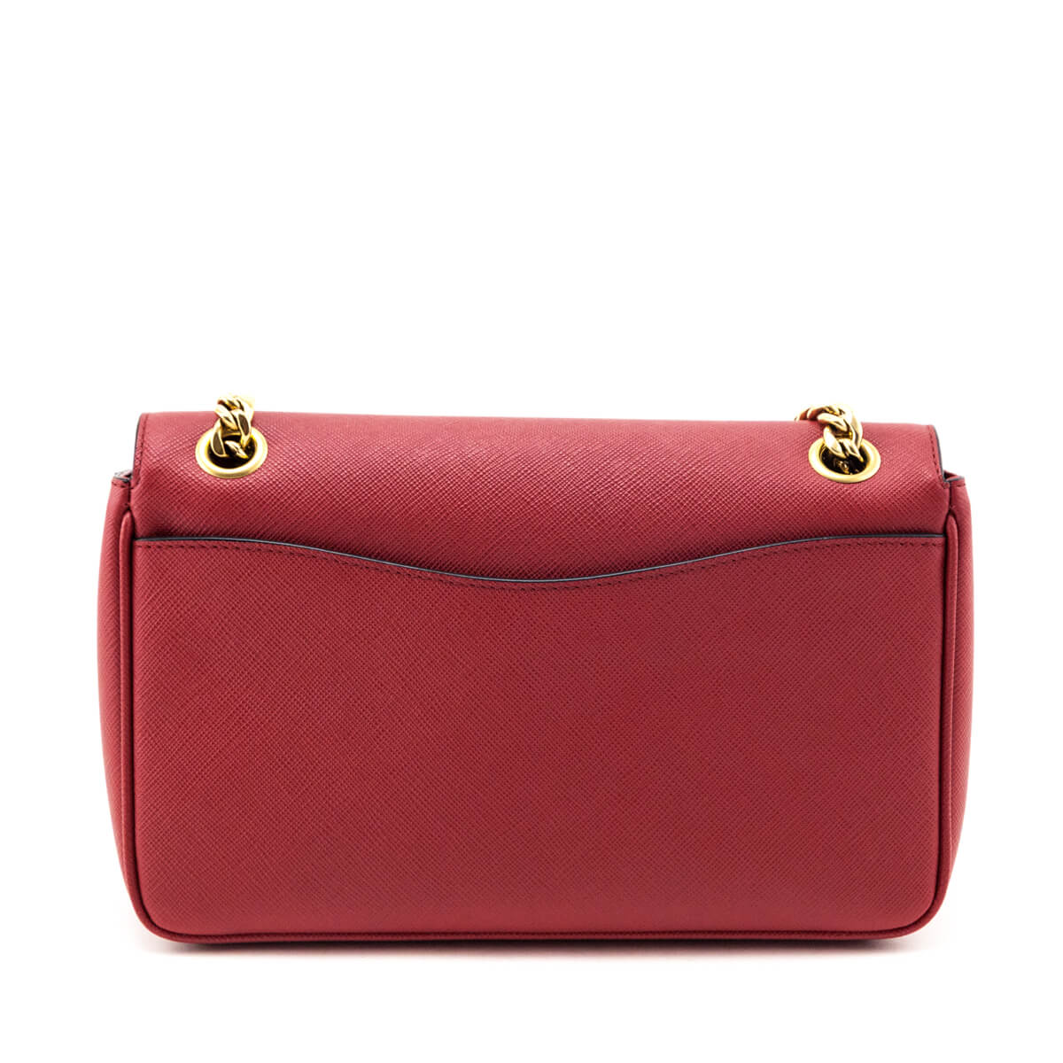 Prada Fuoco Saffiano Flap Shoulder Bag