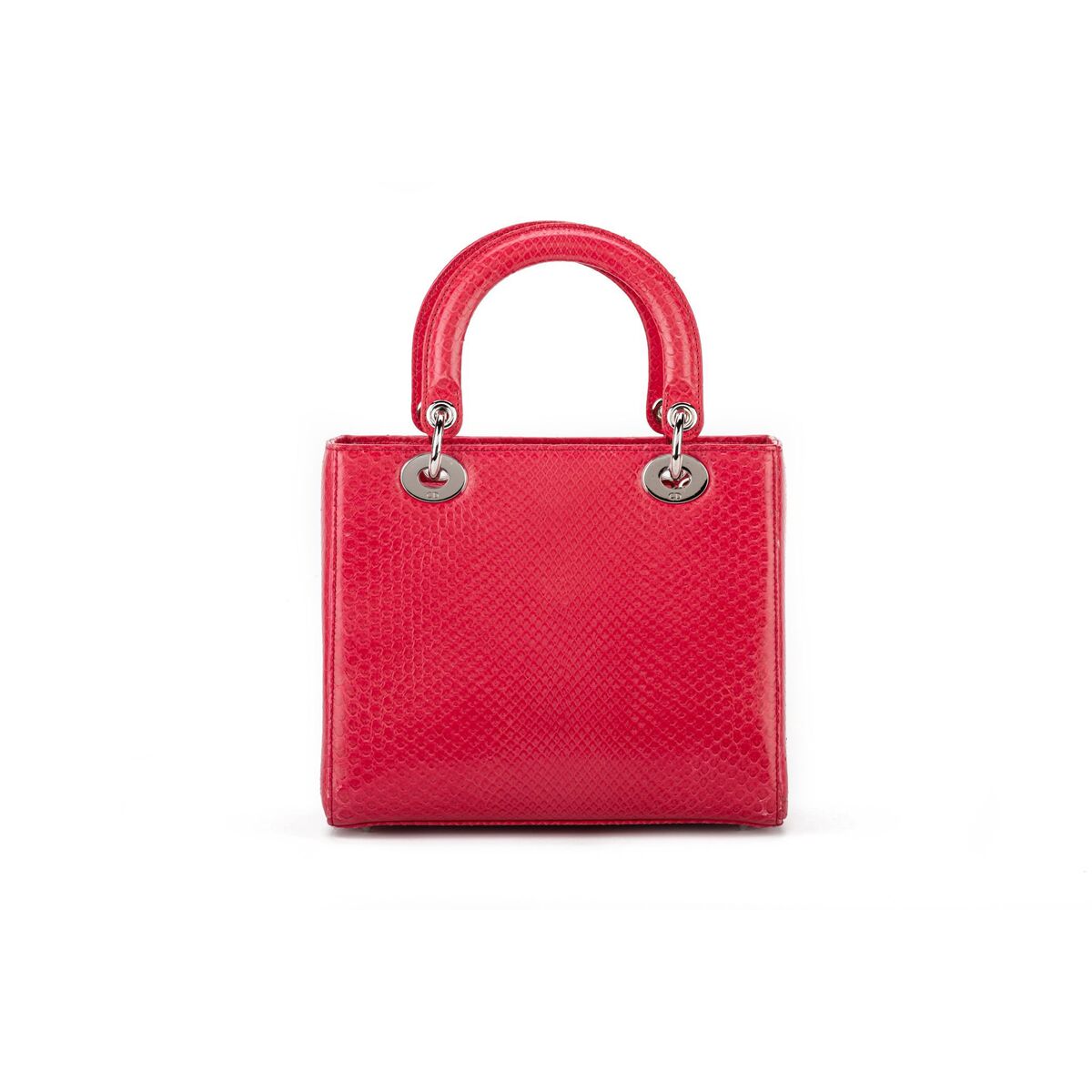 CHRISTIAN DIOR LARGE LADY DIOR PYTHON BAG