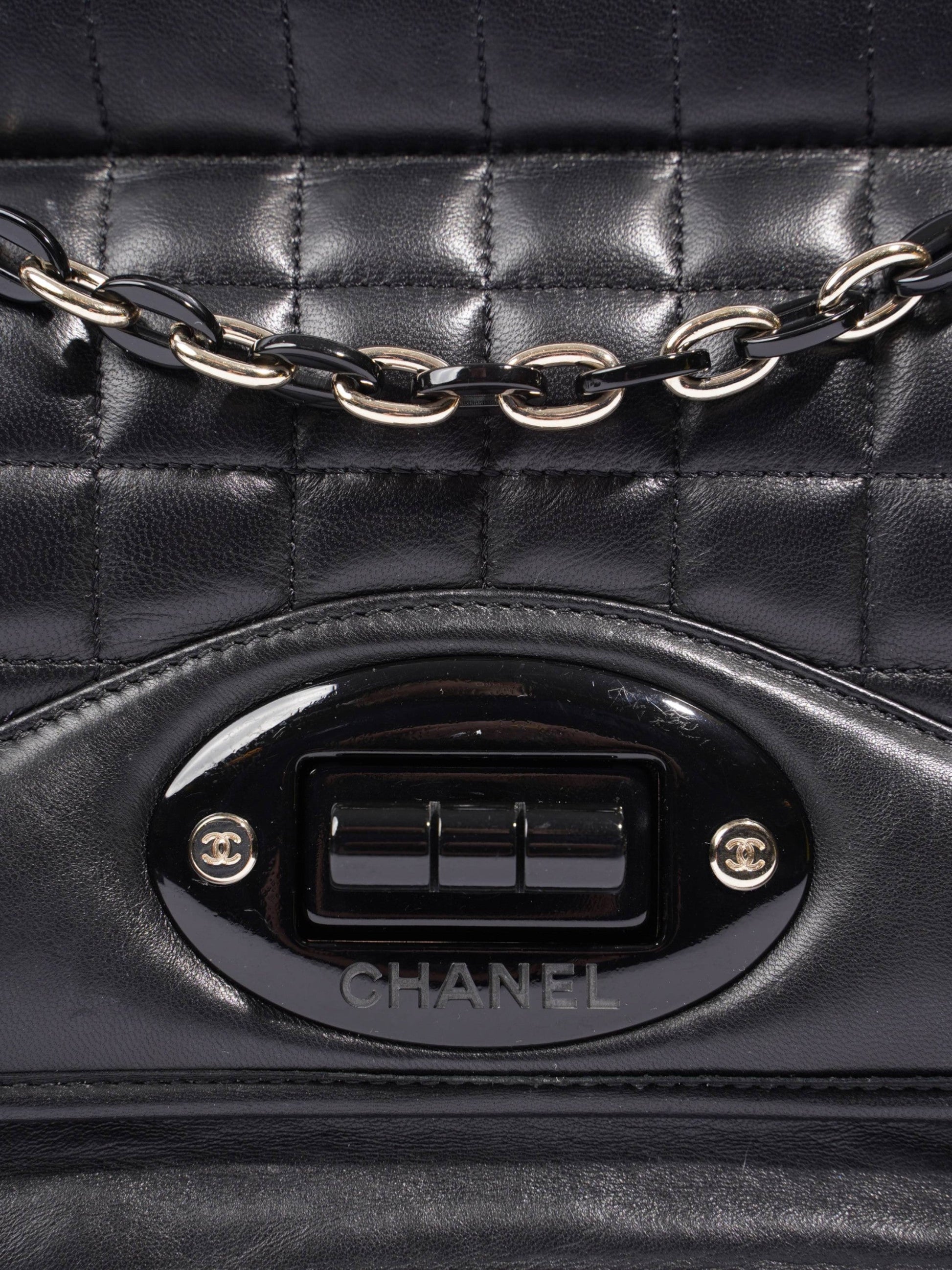 Chanel Chain Flap Black Leather