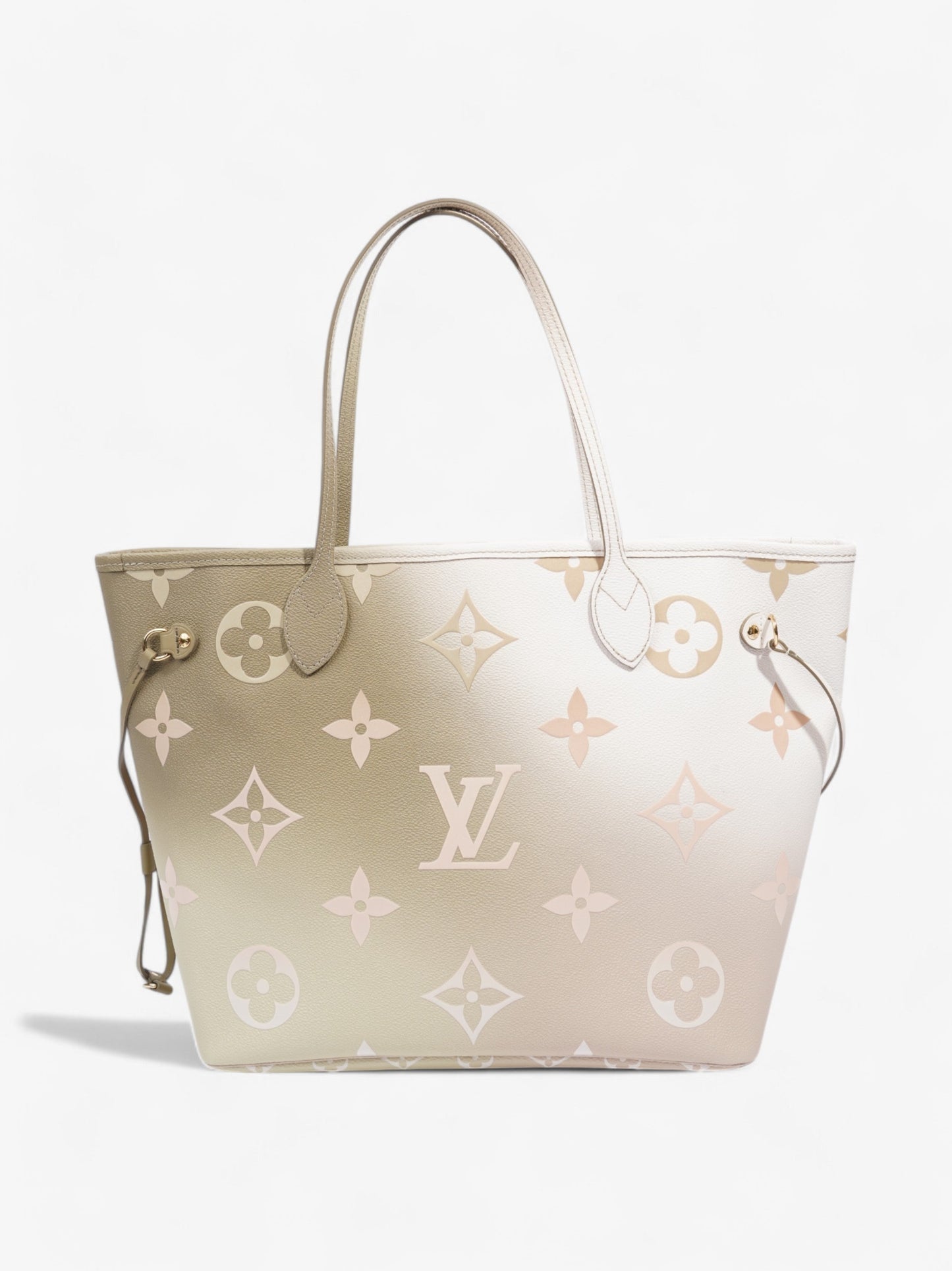 Louis Vuitton Neverfull Spring In The City Khaki / White / Beige Coated Canvas MM