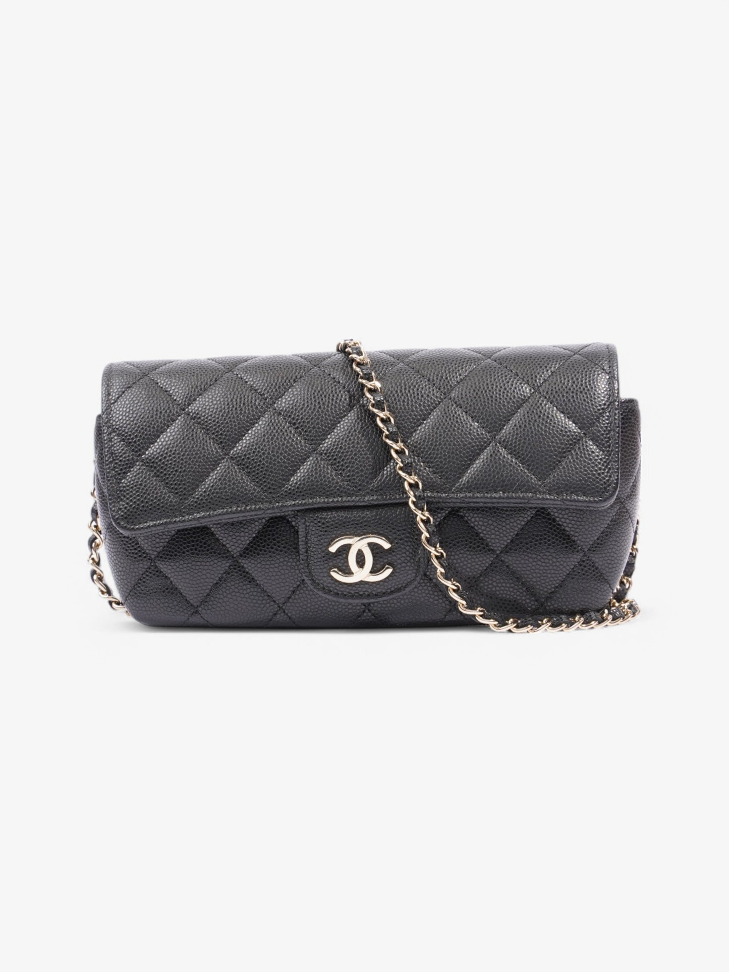 Chanel Glasses Case on chain Black Caviar Leather
