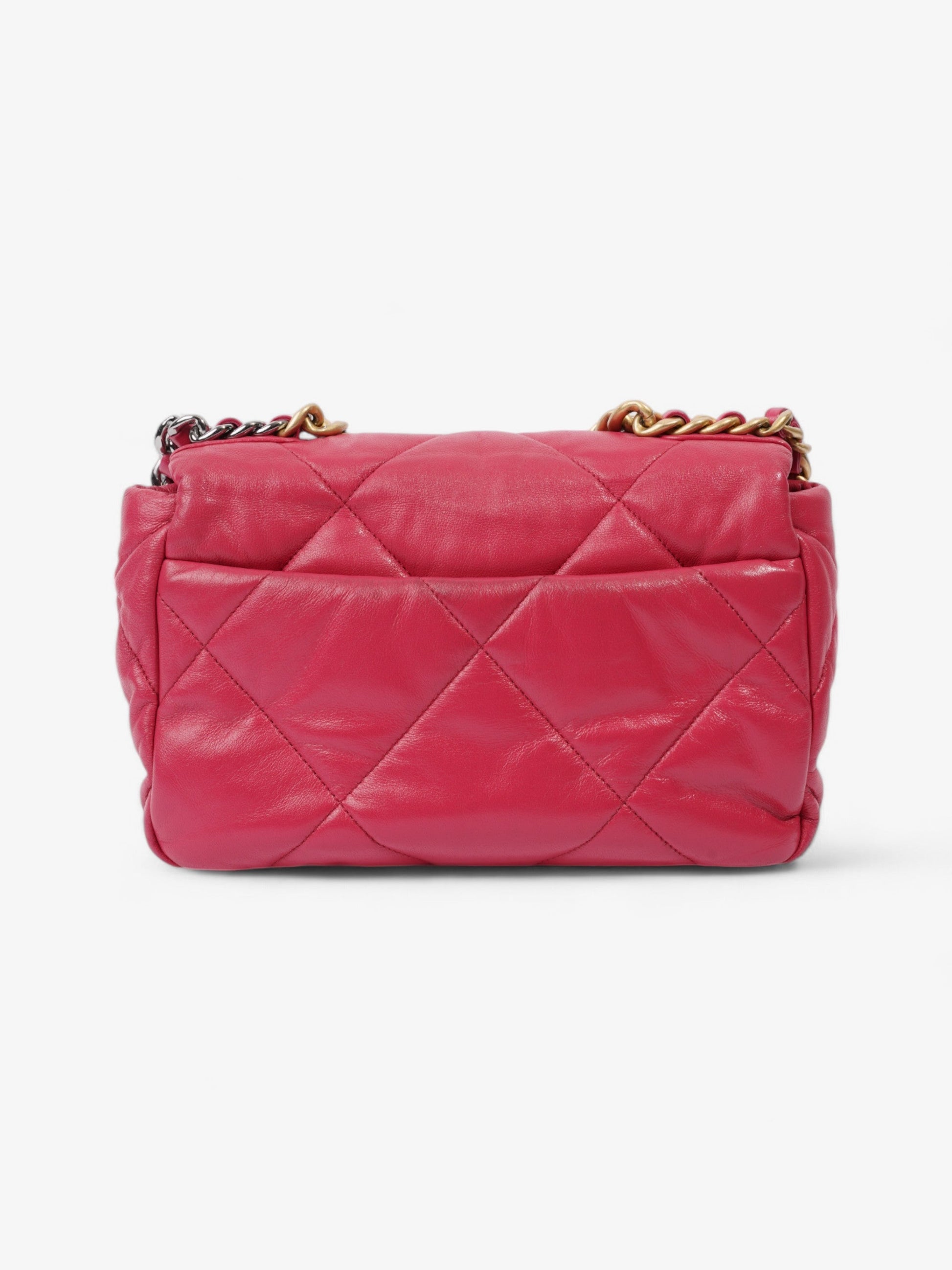 Chanel 19 Flap Hot Pink Lambskin Leather Medium