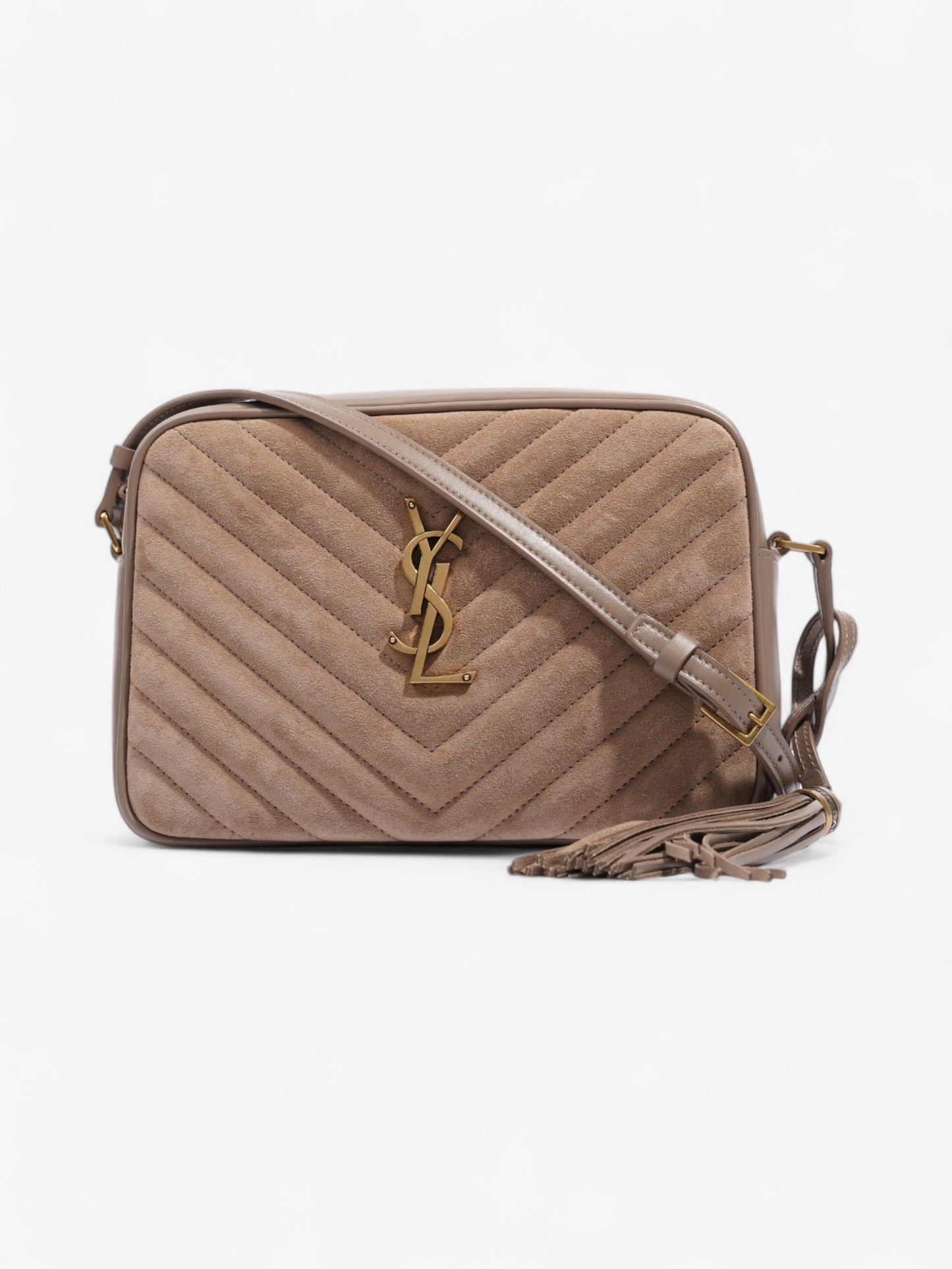 Saint Laurent Lou Camera Bag Taupe Suede