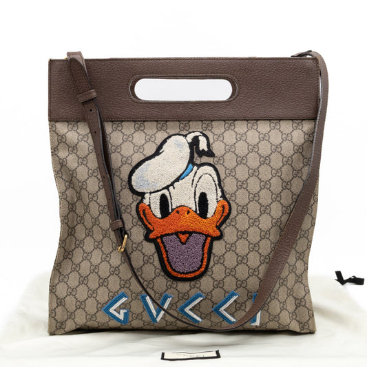 Gucci Leather Canvas Tote