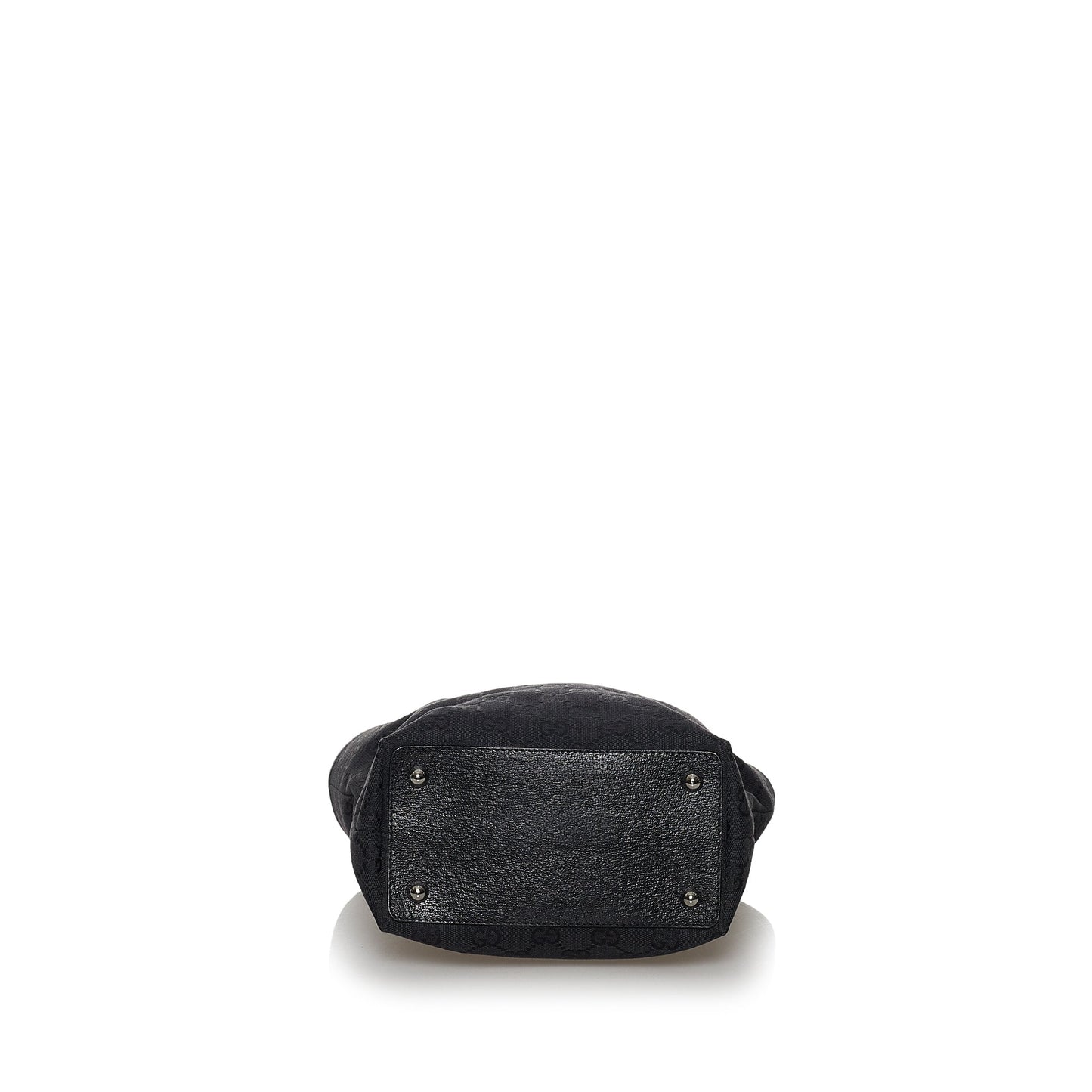 Gucci Black Leather Canvas Tote Style 18