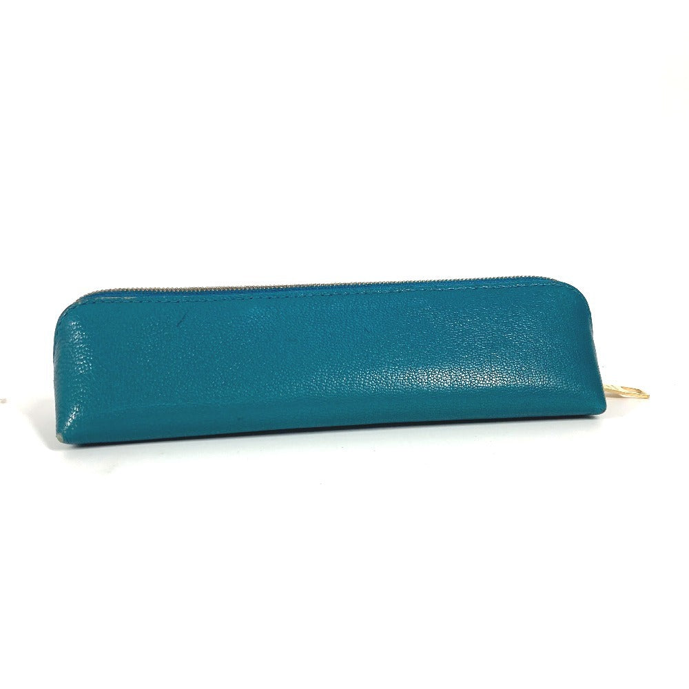 LOUIS VUITTON pencil case Nomad leather blue Nomad Truth Elizabeth unisex(Unisex)
