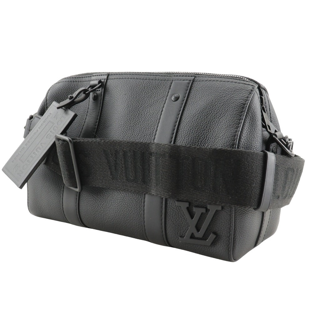 Elegant Women's Shoulder Bag | LOUIS VUITTON Shoulder Bag Calfskin black LV Aerogram City Keepall