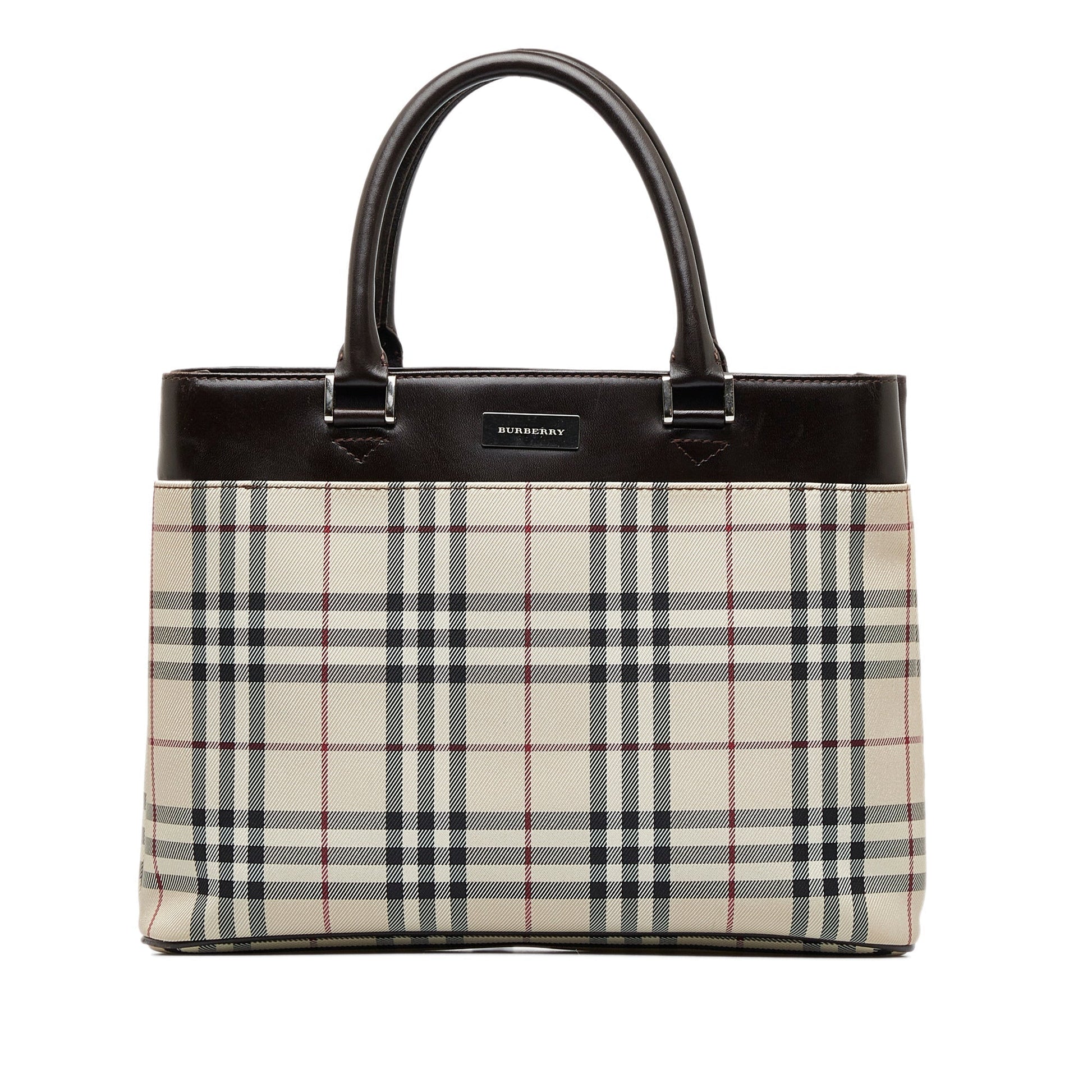 Burberry Handbag Brown Ho Check Canvas