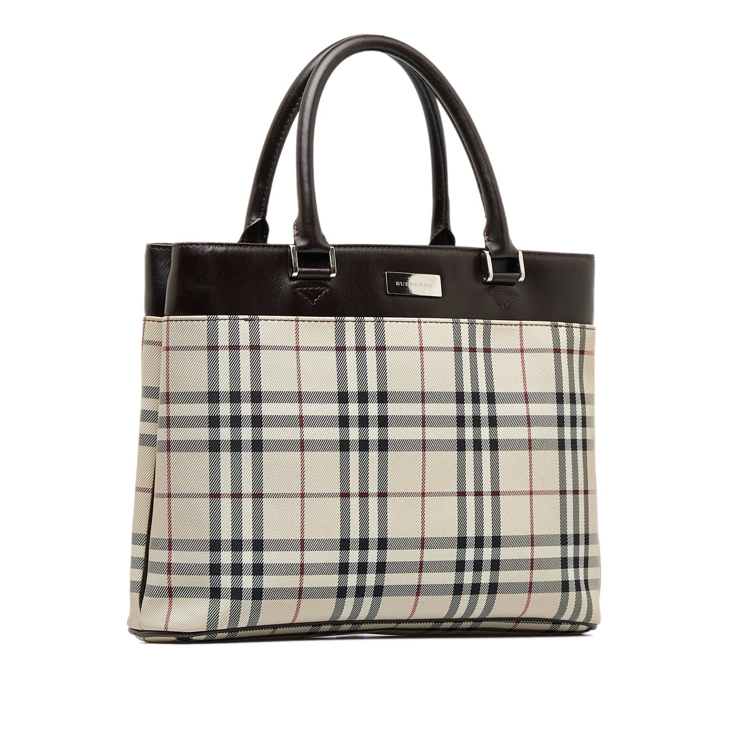 Burberry Handbag Brown Ho Check Canvas