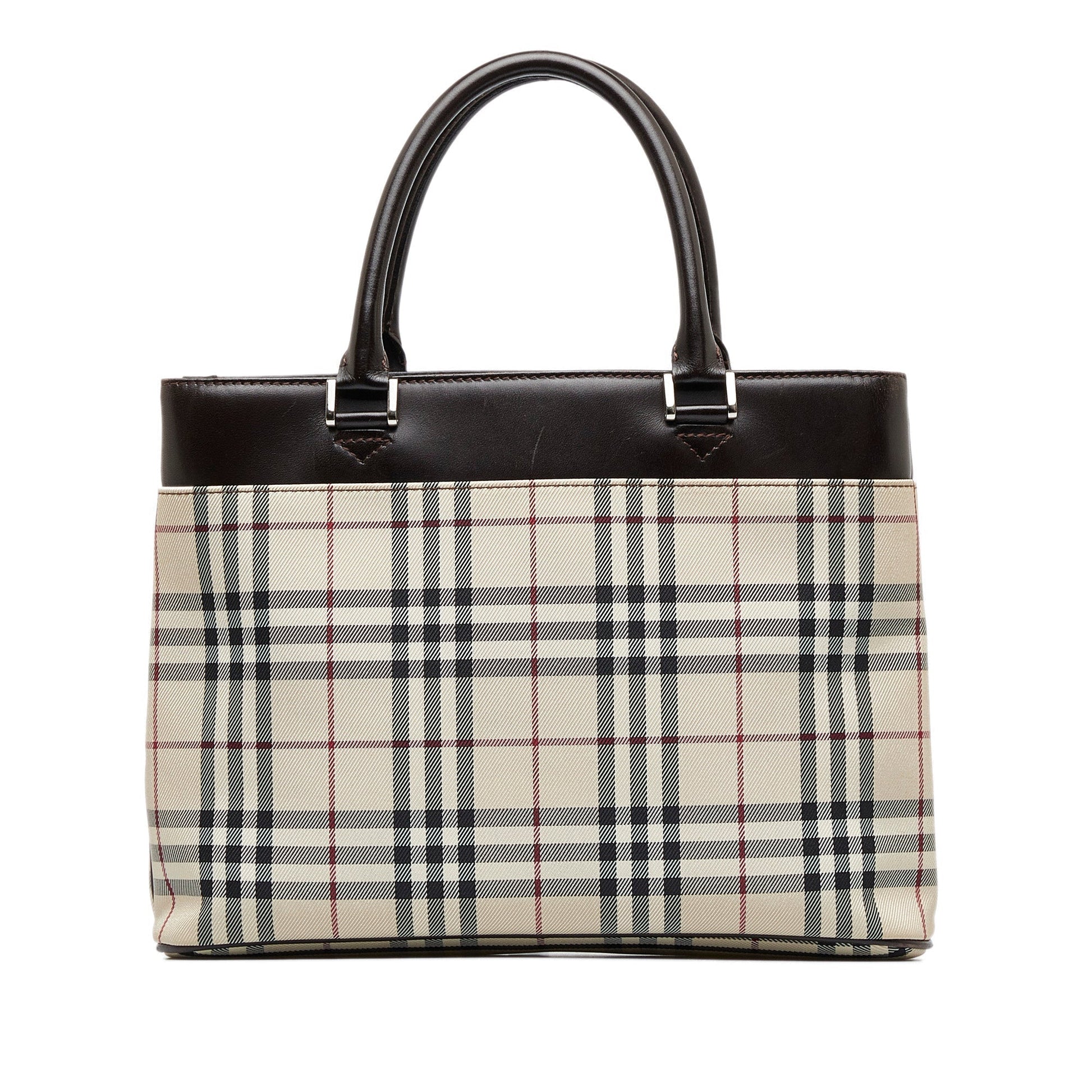 Burberry Handbag Brown Ho Check Canvas