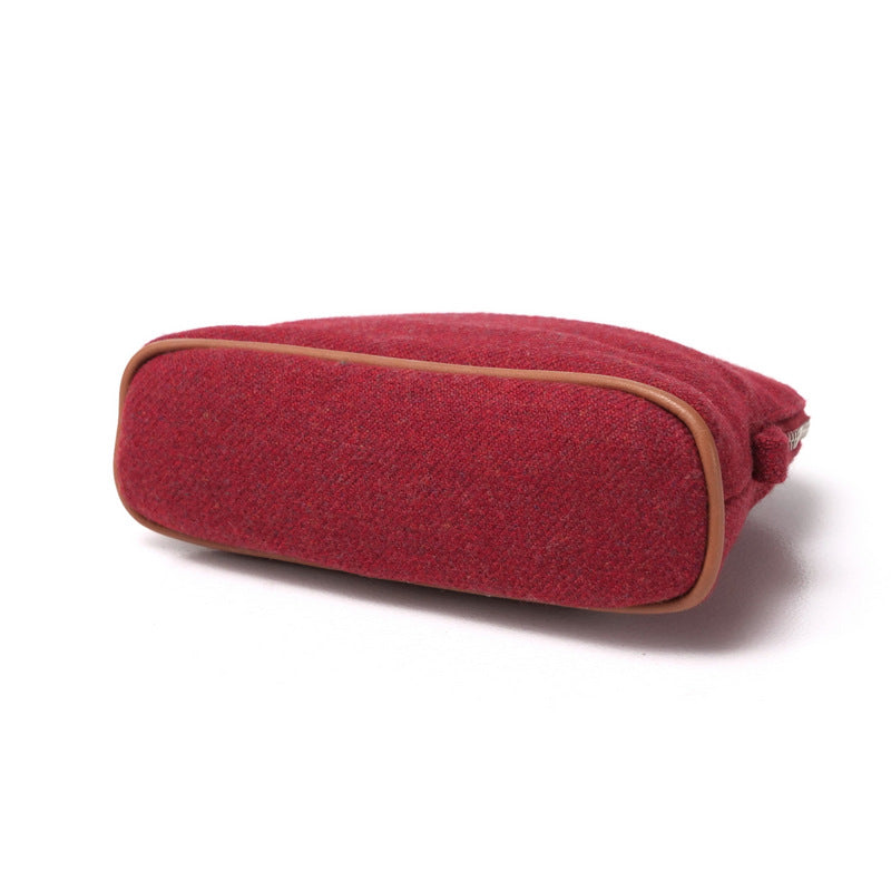 HERMES Accessory pouch tweed Bordeaux Women