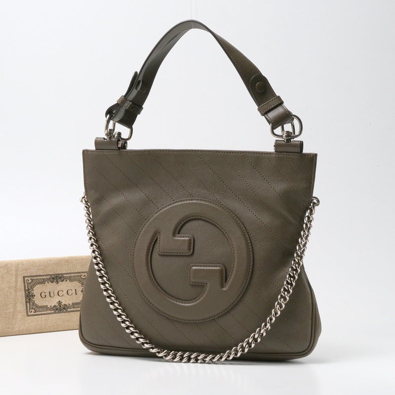 GUCCI Handbag 751518 leather Khaki type Women