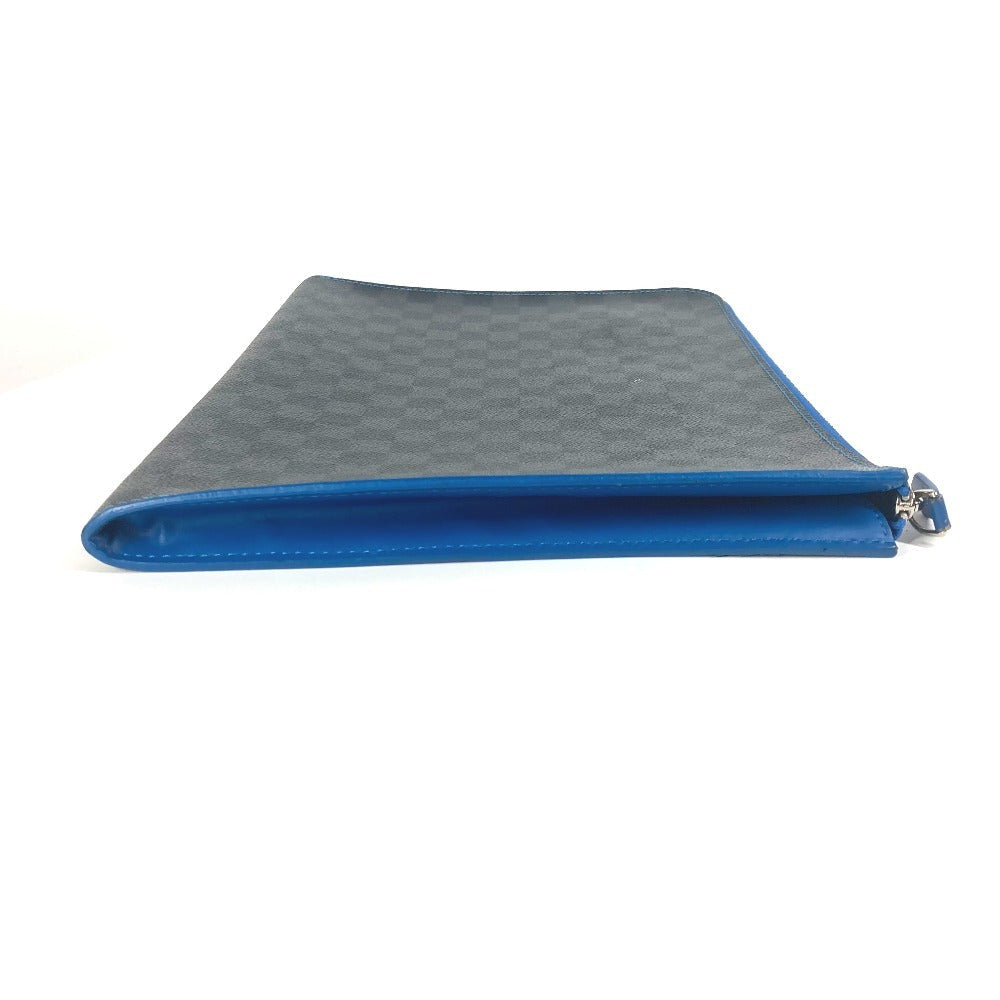 LOUIS VUITTON Clutch bag Damier Grafitto Canvas black Damier Grafitte Pochette Jules GM unisex(Unisex)