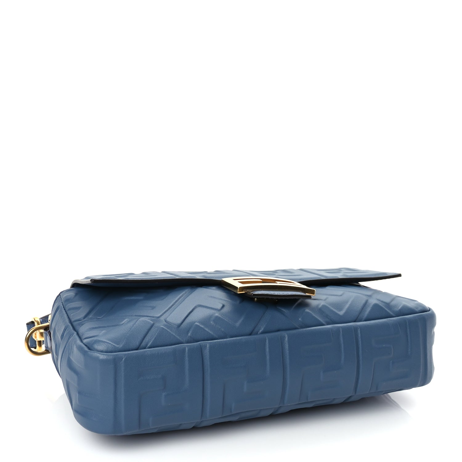 Fendi Nappa FF 1974 Embossed Baguette Mirto