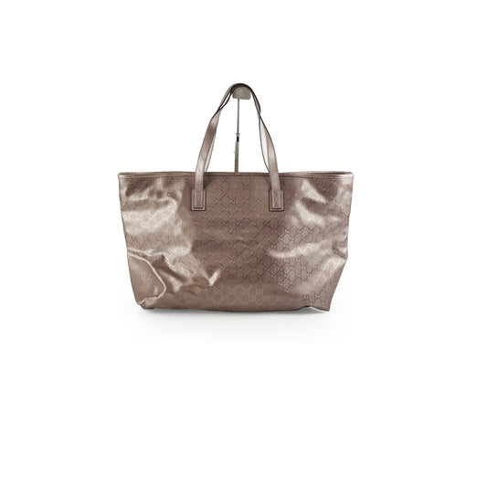 Gucci Silver/Grey Monogram Tote